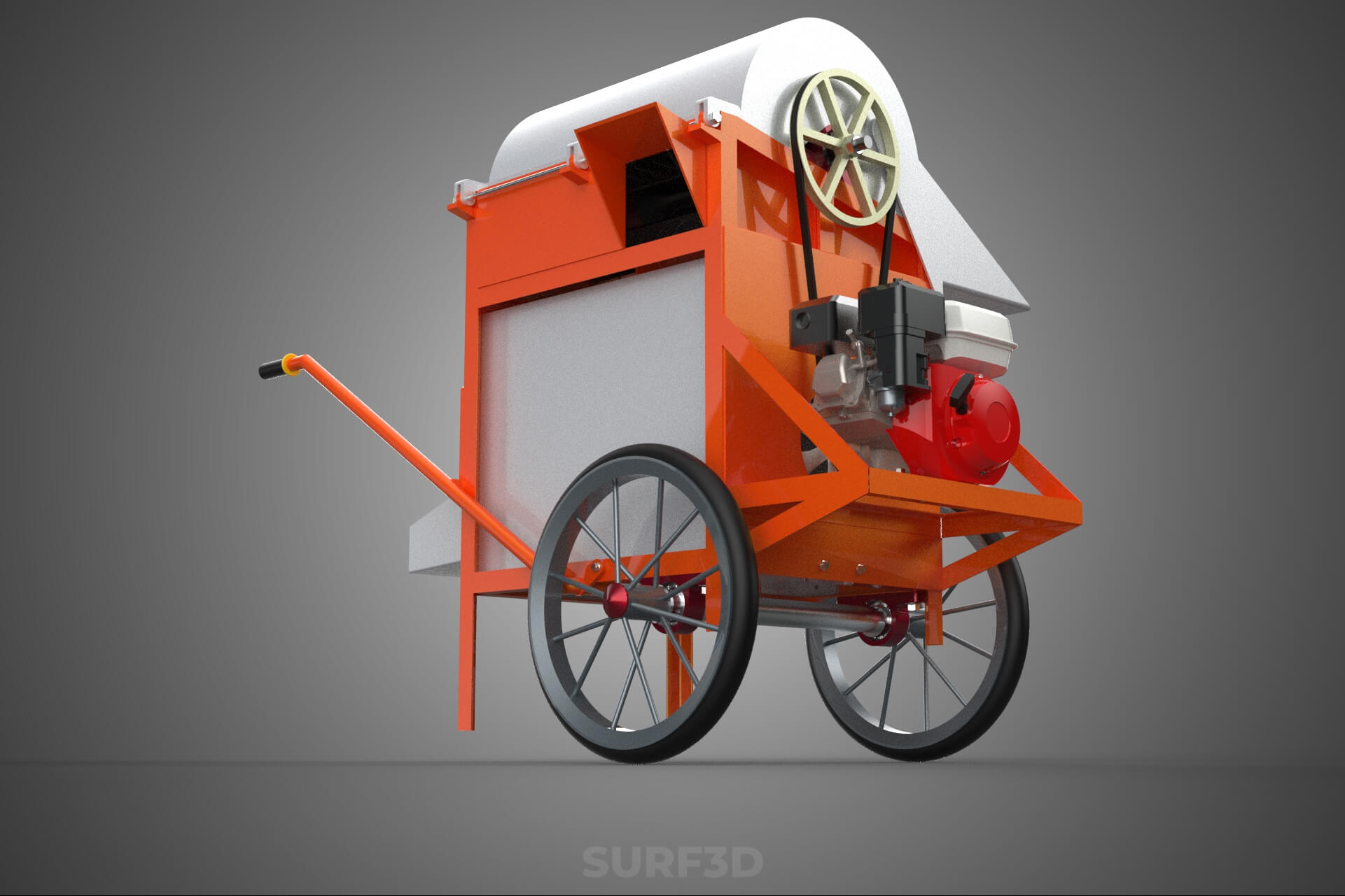 Thresher Threshing Separator Mill Machine Grain Paddy Wheat 3D Model
