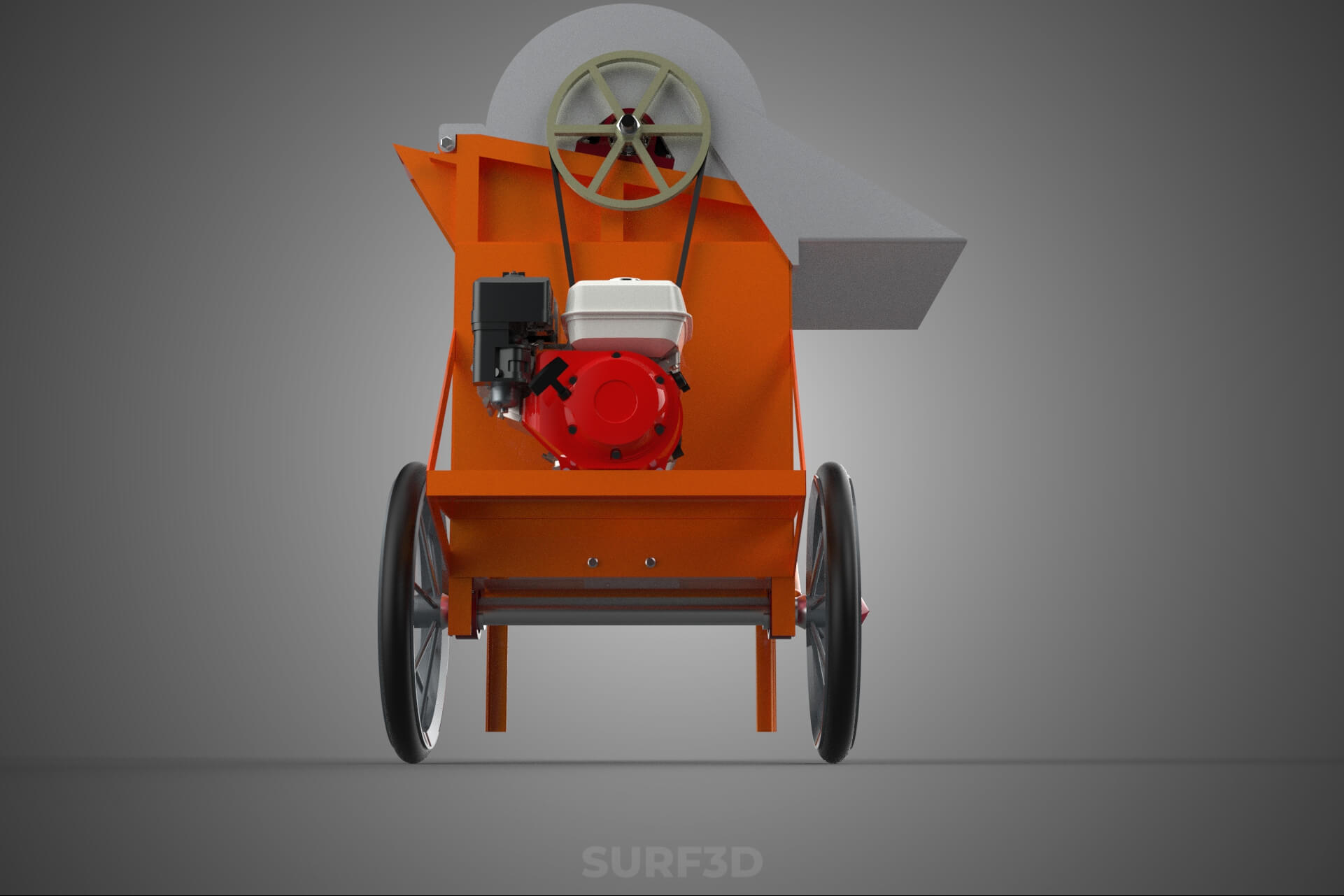 Thresher Threshing Separator Mill Machine Grain Paddy Wheat 3D Model