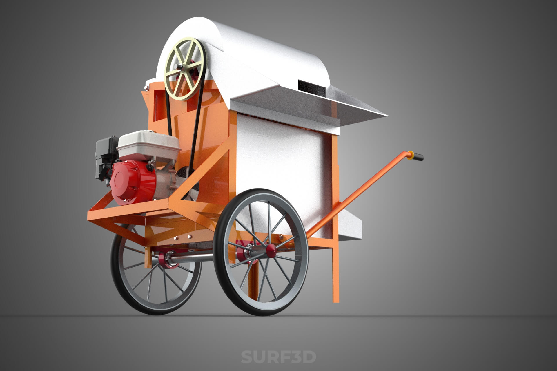Thresher Threshing Separator Mill Machine Grain Paddy Wheat 3D Model