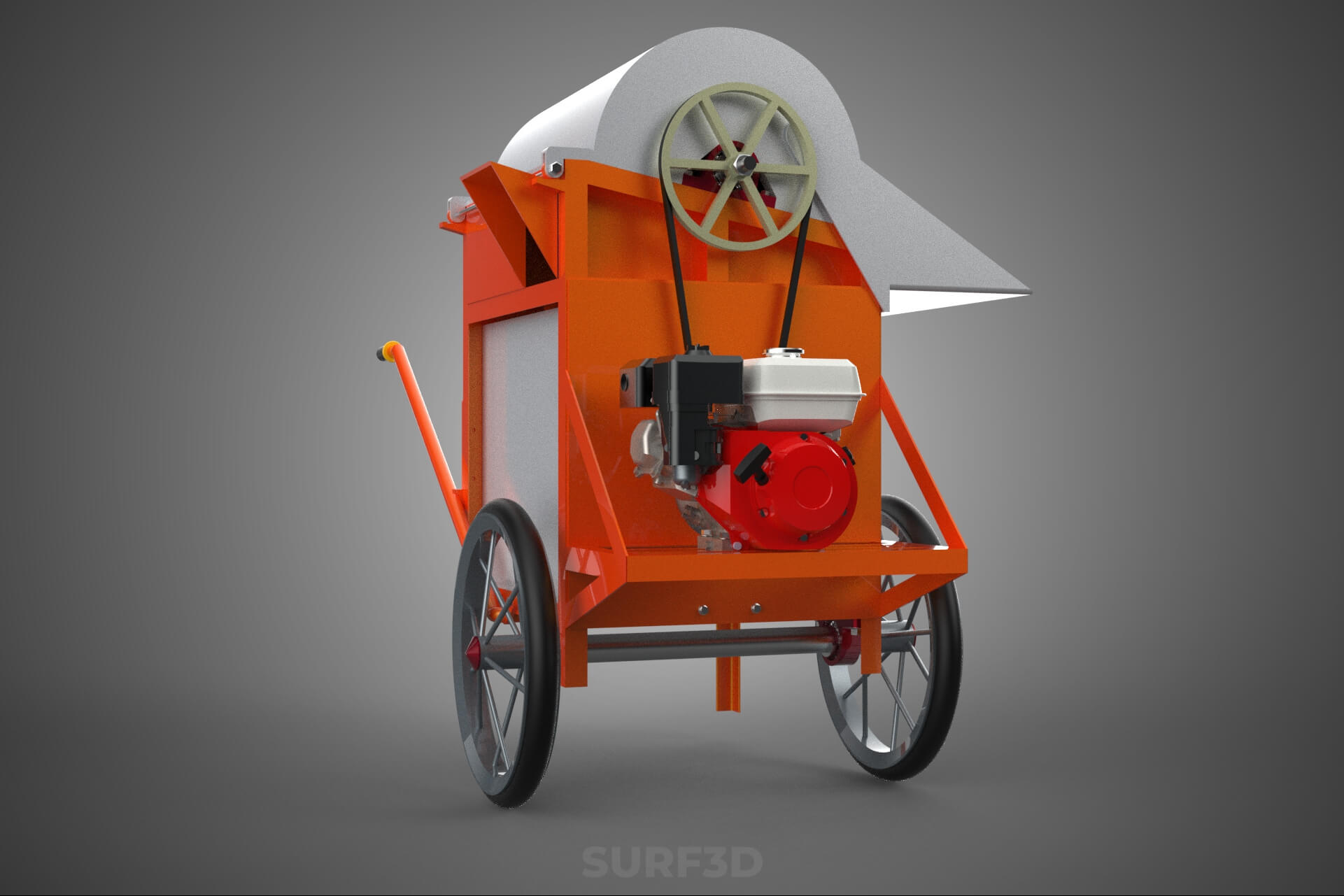 Thresher Threshing Separator Mill Machine Grain Paddy Wheat 3D Model