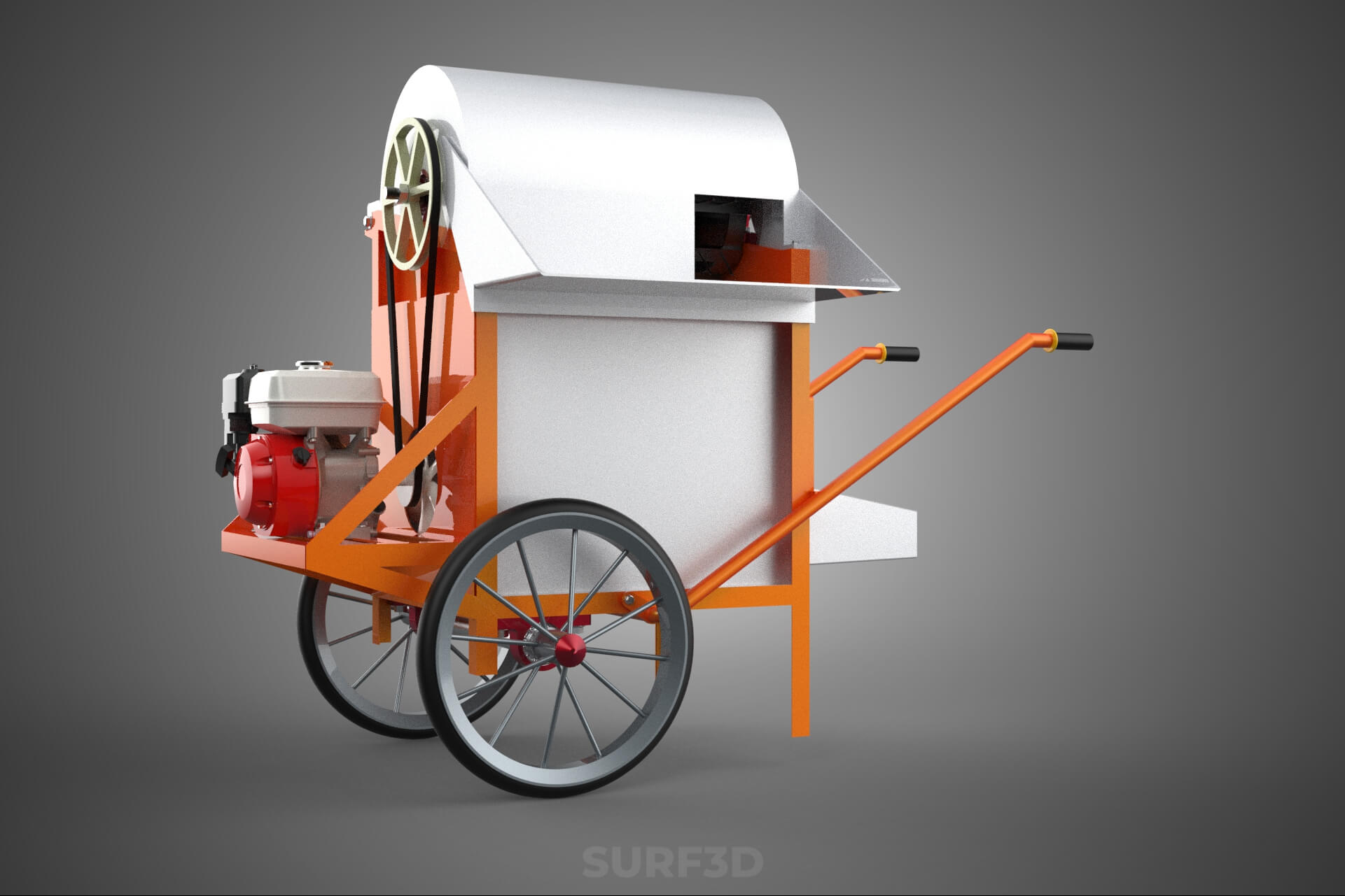 Thresher Threshing Separator Mill Machine Grain Paddy Wheat 3D Model