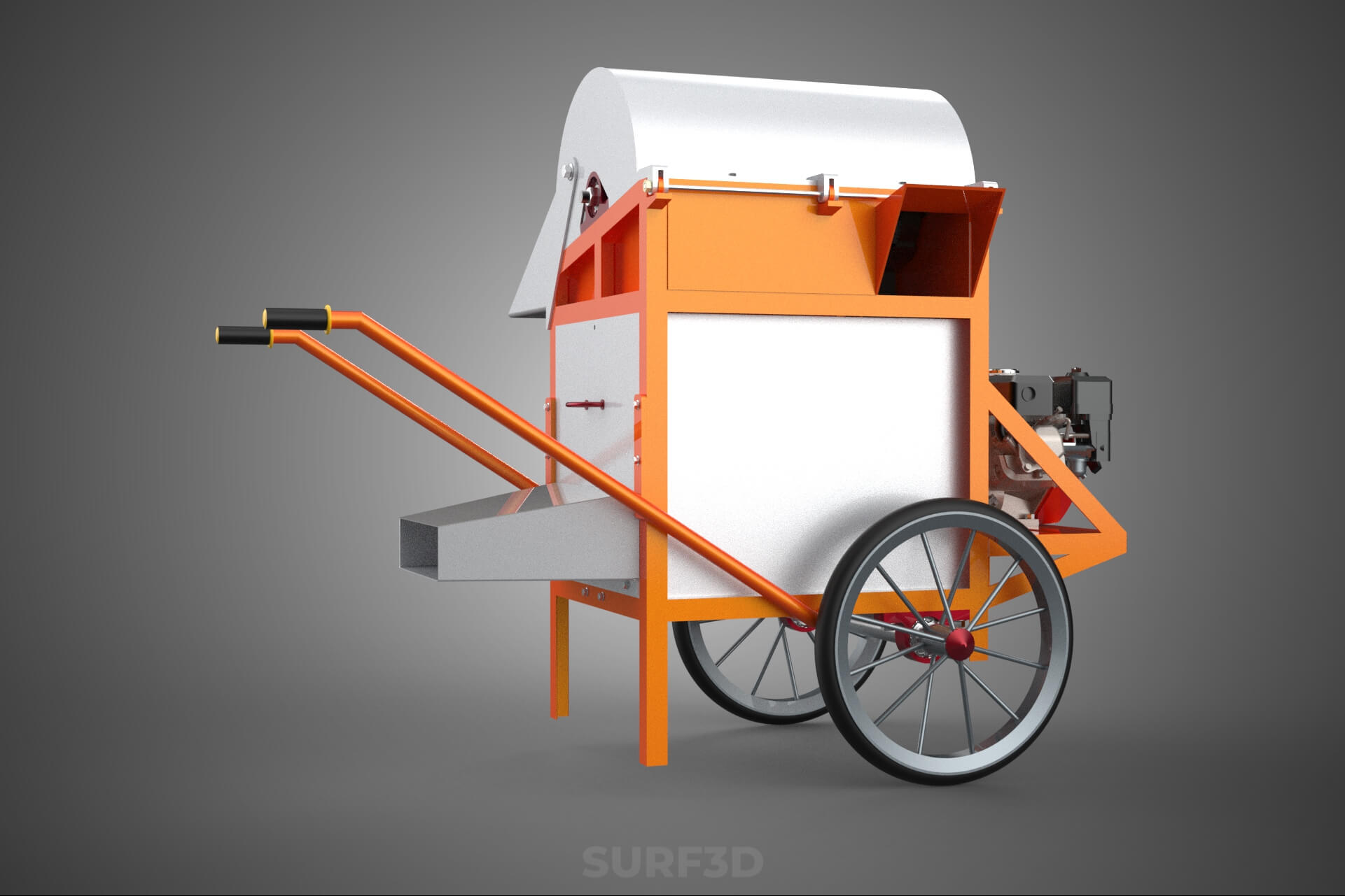 Thresher Threshing Separator Mill Machine Grain Paddy Wheat 3D Model