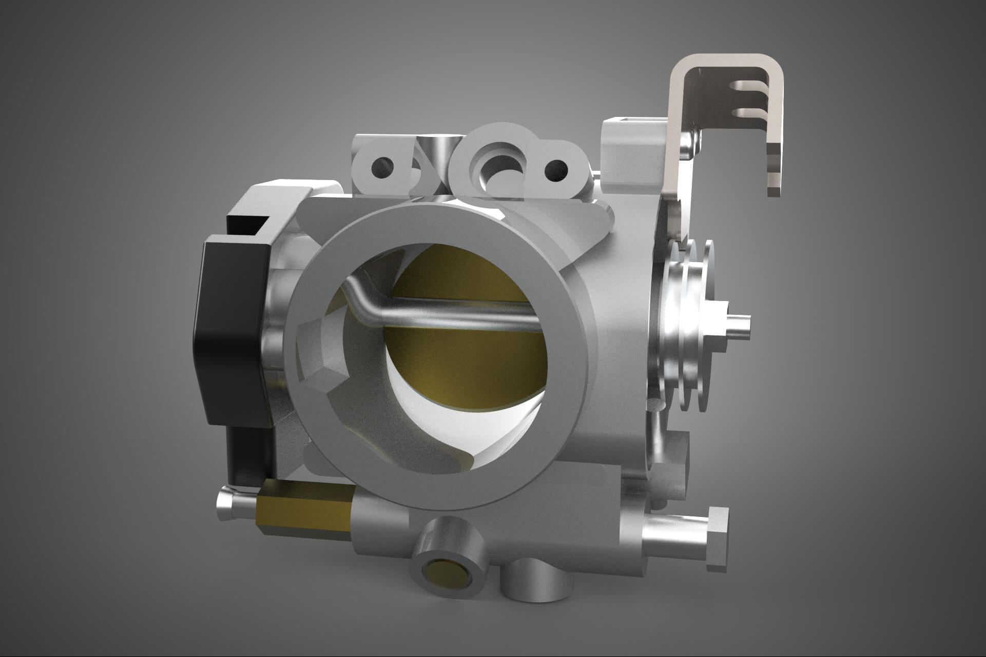 Throttle Body Electronic Fuel Injection EFI Air Intake Valve 3D Model
