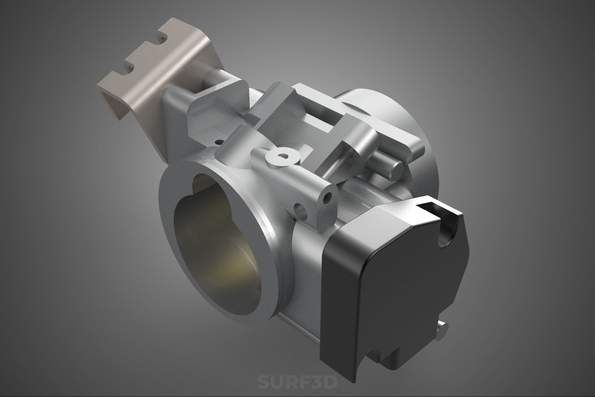 Throttle Body Electronic Fuel Injection EFI Air Intake Valve 3D Model
