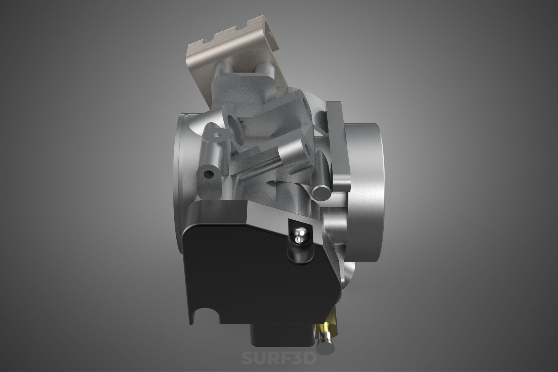 Throttle Body Electronic Fuel Injection EFI Air Intake Valve 3D Model