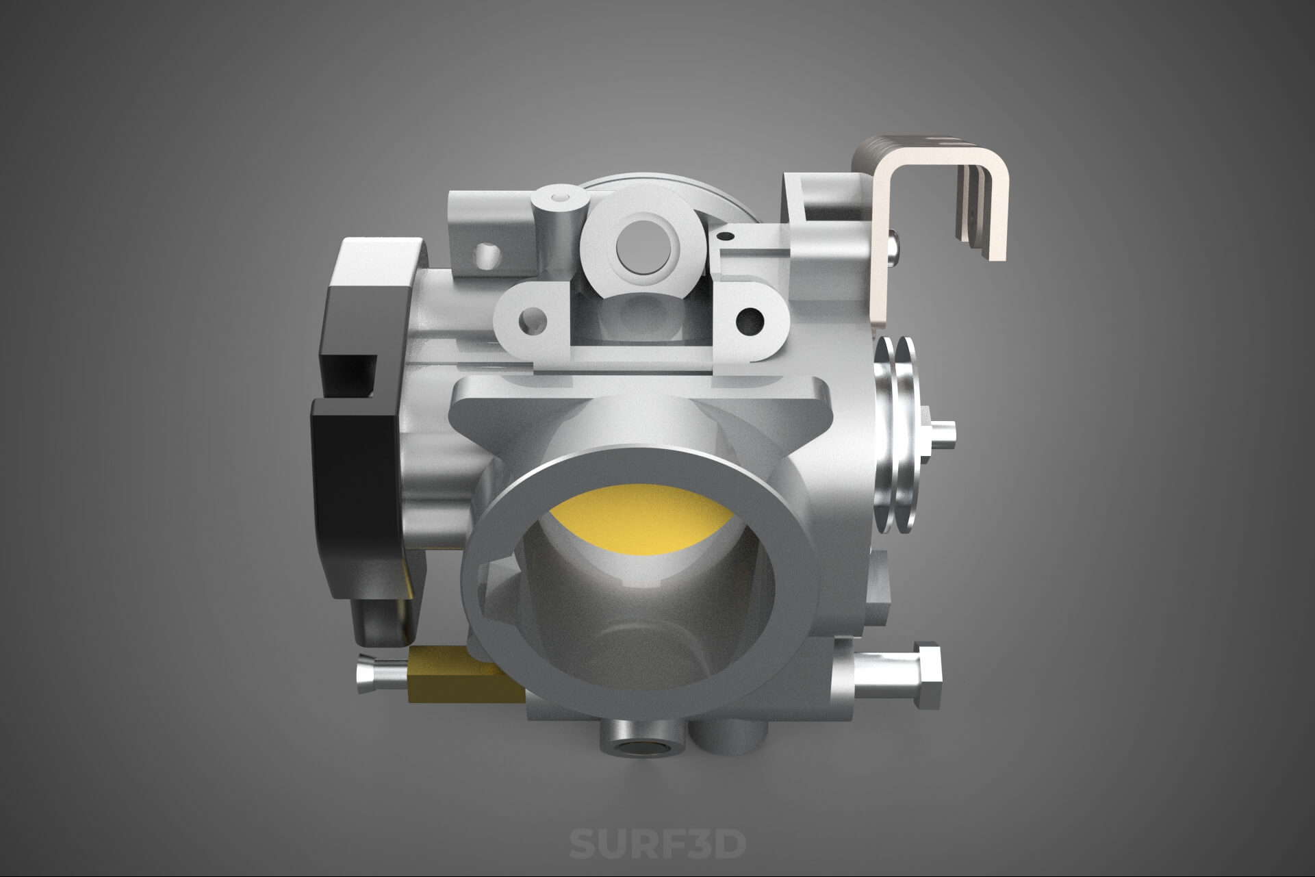 Throttle Body Electronic Fuel Injection EFI Air Intake Valve 3D Model