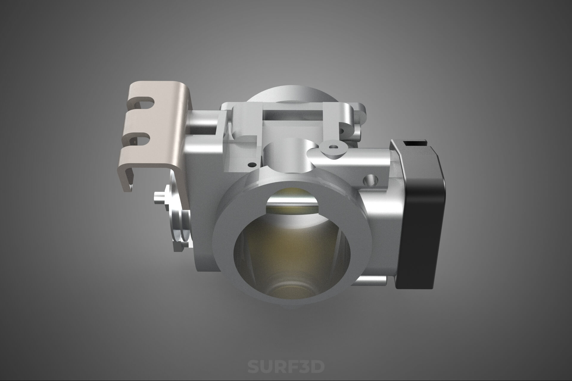 Throttle Body Electronic Fuel Injection EFI Air Intake Valve 3D Model