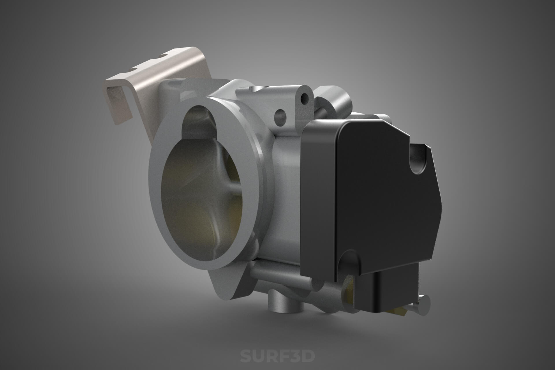 Throttle Body Electronic Fuel Injection EFI Air Intake Valve 3D Model