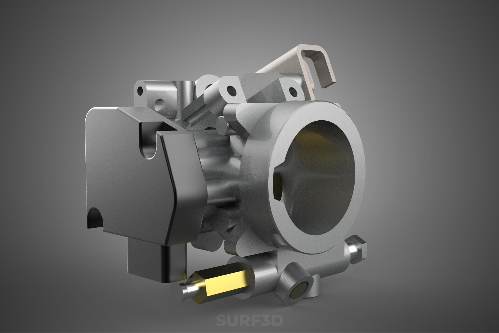 Throttle Body Electronic Fuel Injection EFI Air Intake Valve 3D Model
