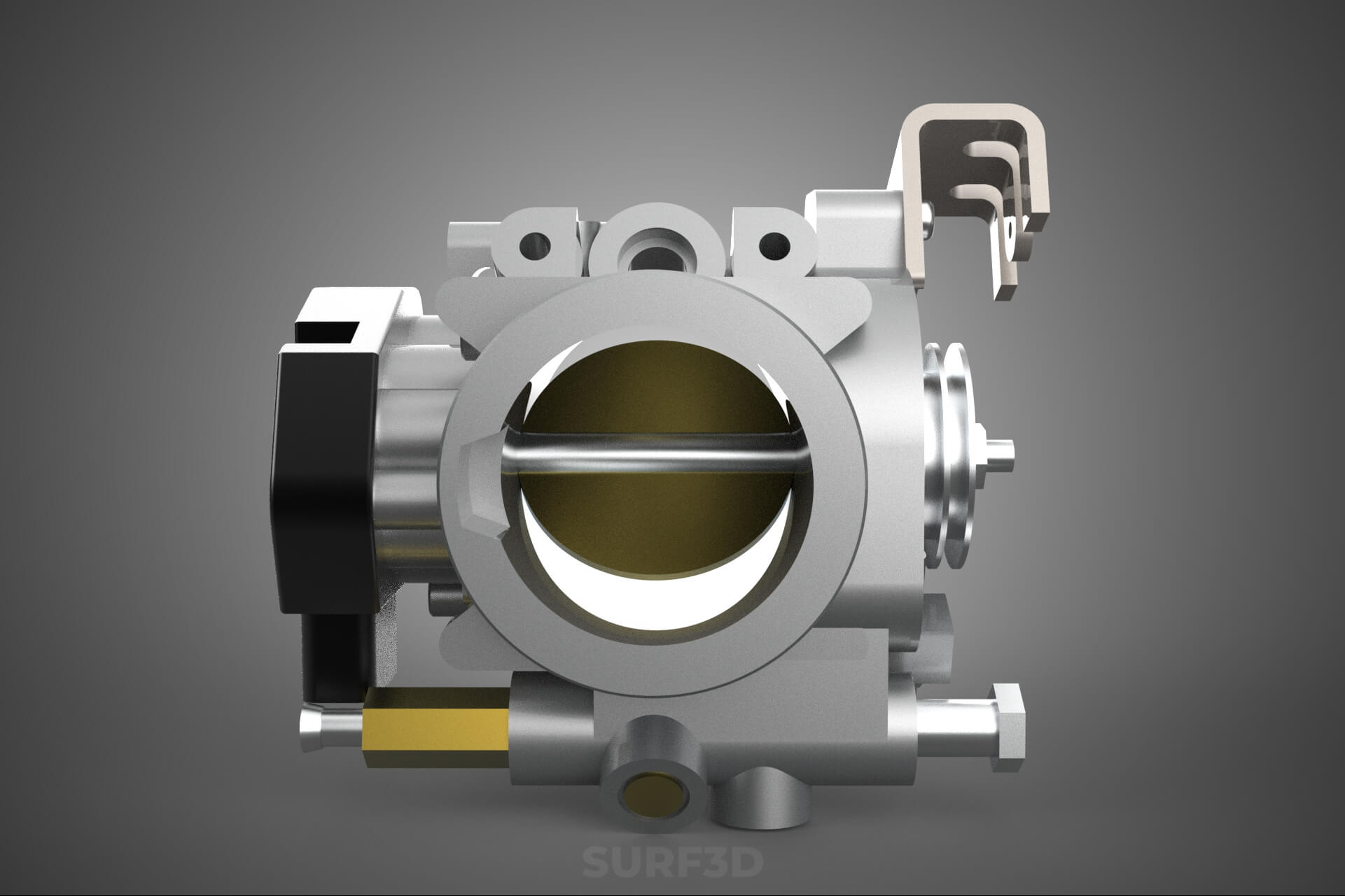 Throttle Body Electronic Fuel Injection EFI Air Intake Valve 3D Model