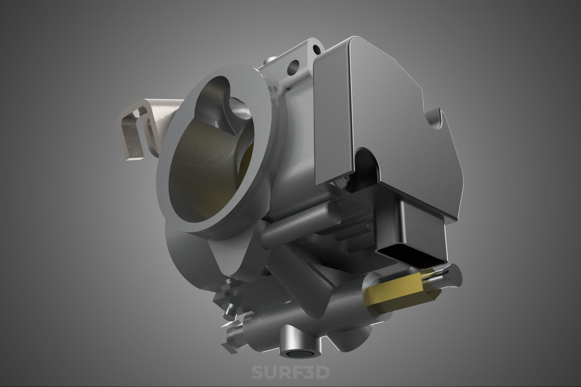 Throttle Body Electronic Fuel Injection EFI Air Intake Valve 3D Model