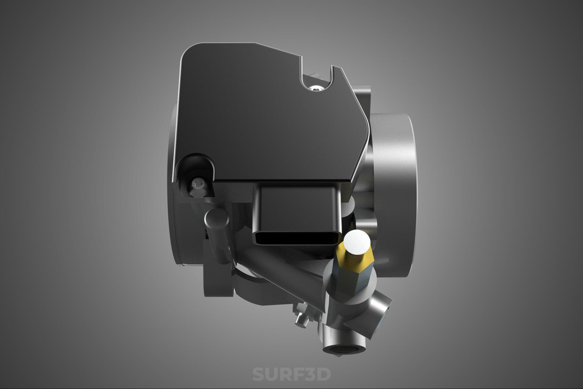 Throttle Body Electronic Fuel Injection EFI Air Intake Valve 3D Model