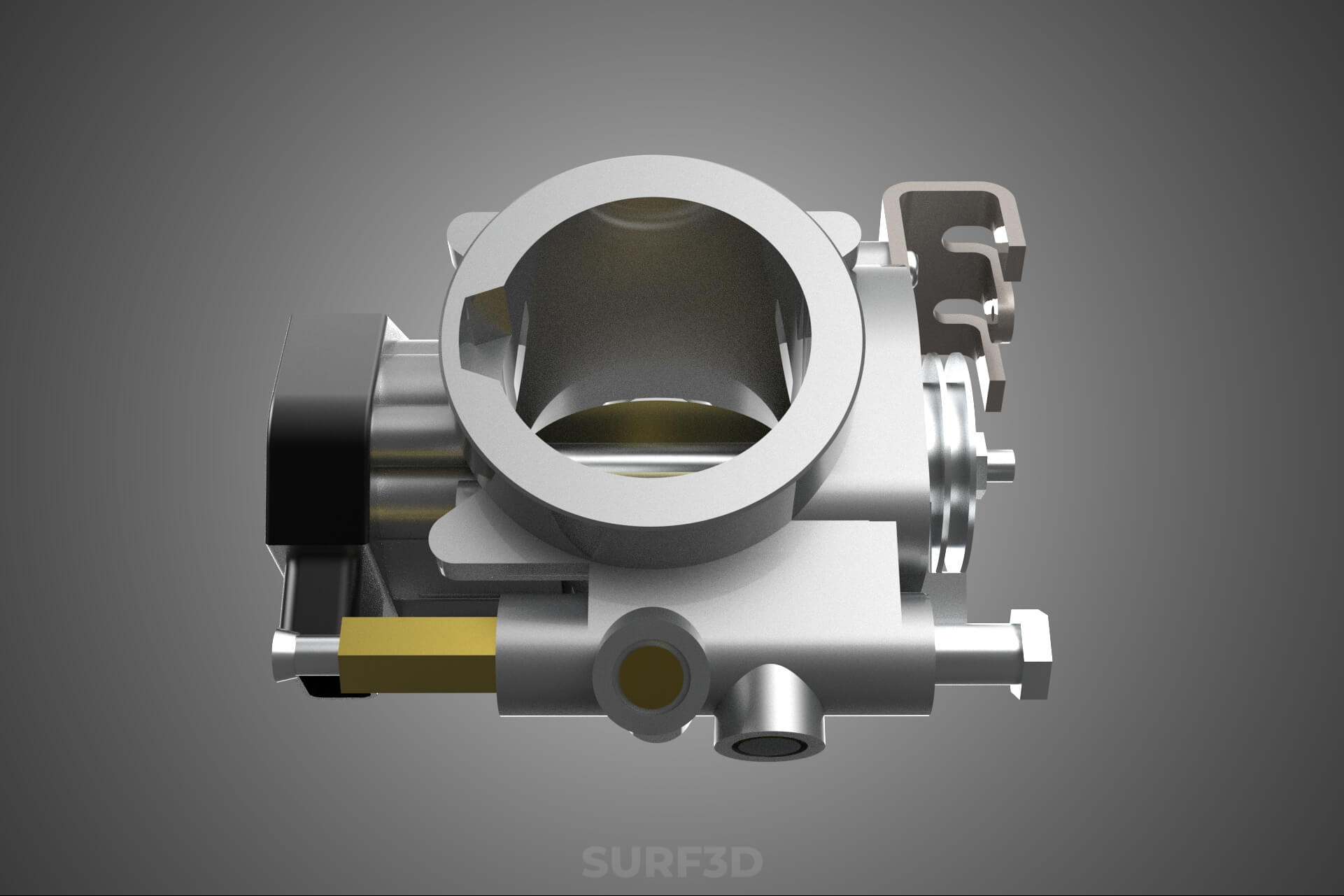 Throttle Body Electronic Fuel Injection EFI Air Intake Valve 3D Model