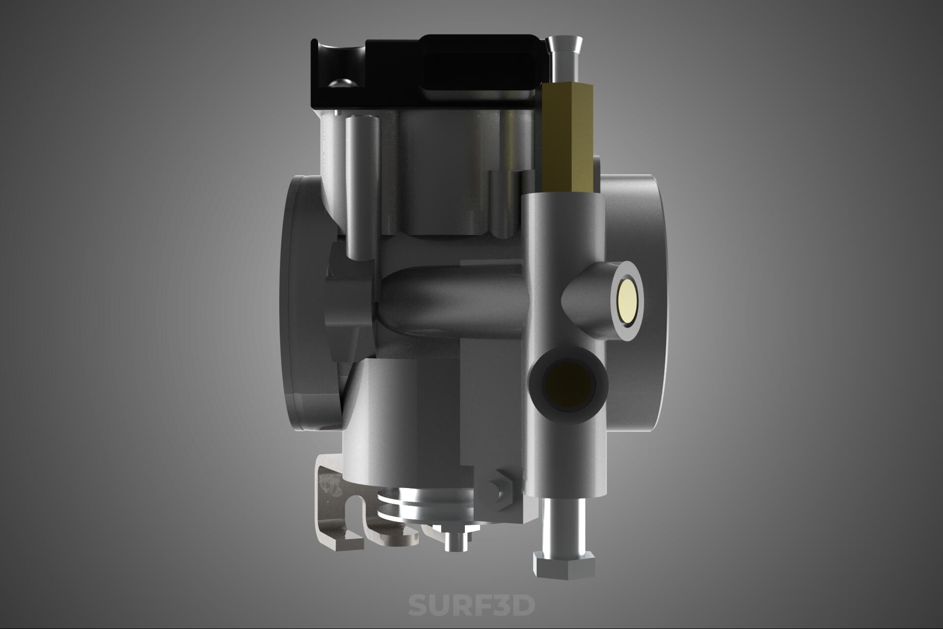 Throttle Body Electronic Fuel Injection EFI Air Intake Valve 3D Model