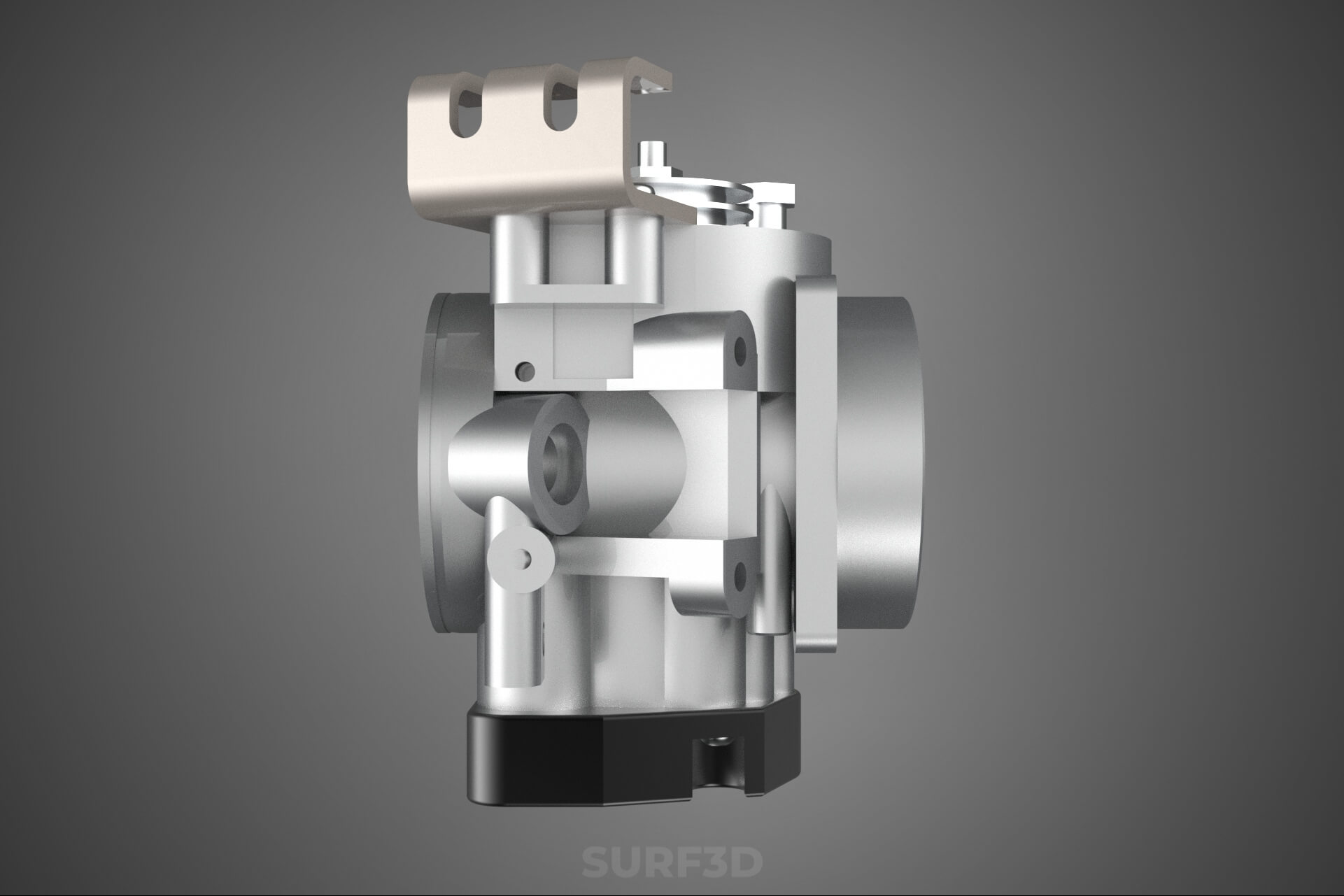 Throttle Body Electronic Fuel Injection EFI Air Intake Valve 3D Model