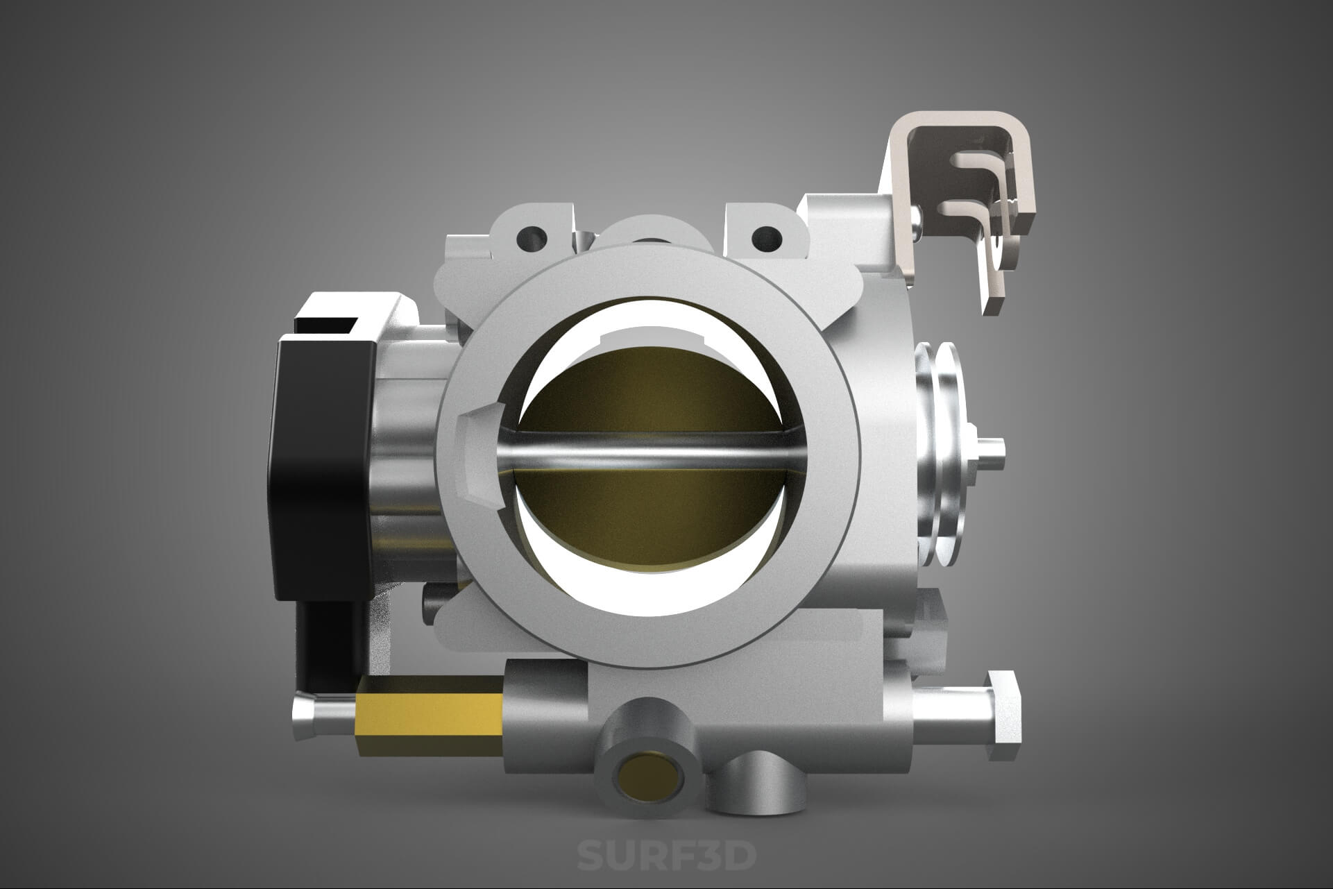 Throttle Body Electronic Fuel Injection EFI Air Intake Valve 3D Model