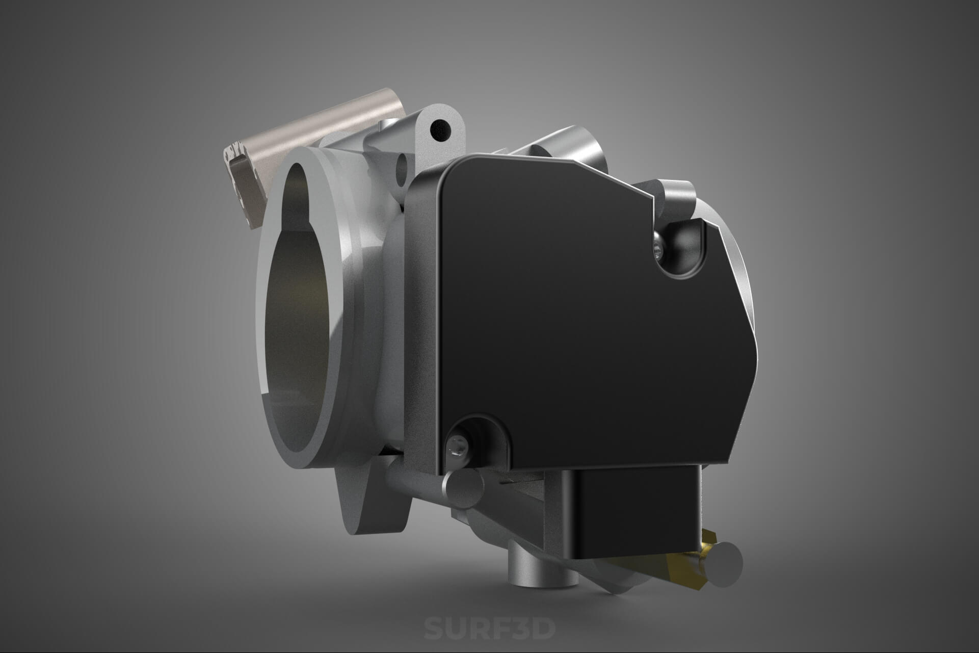 Throttle Body Electronic Fuel Injection EFI Air Intake Valve 3D Model
