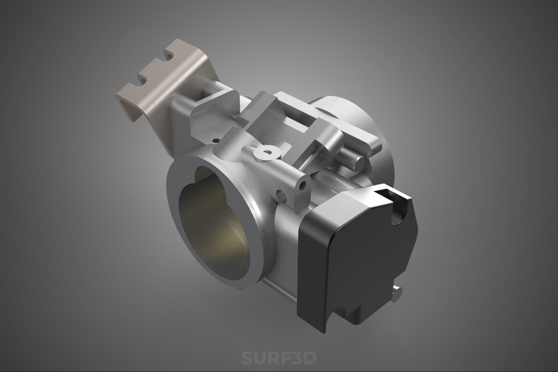 Throttle Body Electronic Fuel Injection EFI Air Intake Valve 3D Model