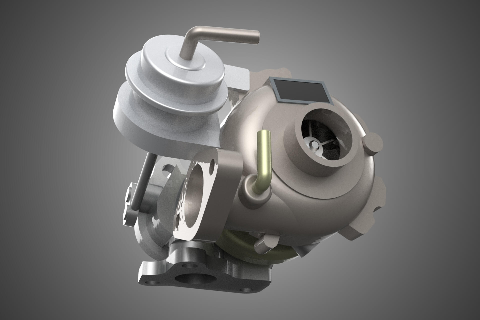 Turbo Turbocharger Blower Turbine Compressor Boost Engine HP 3D Model