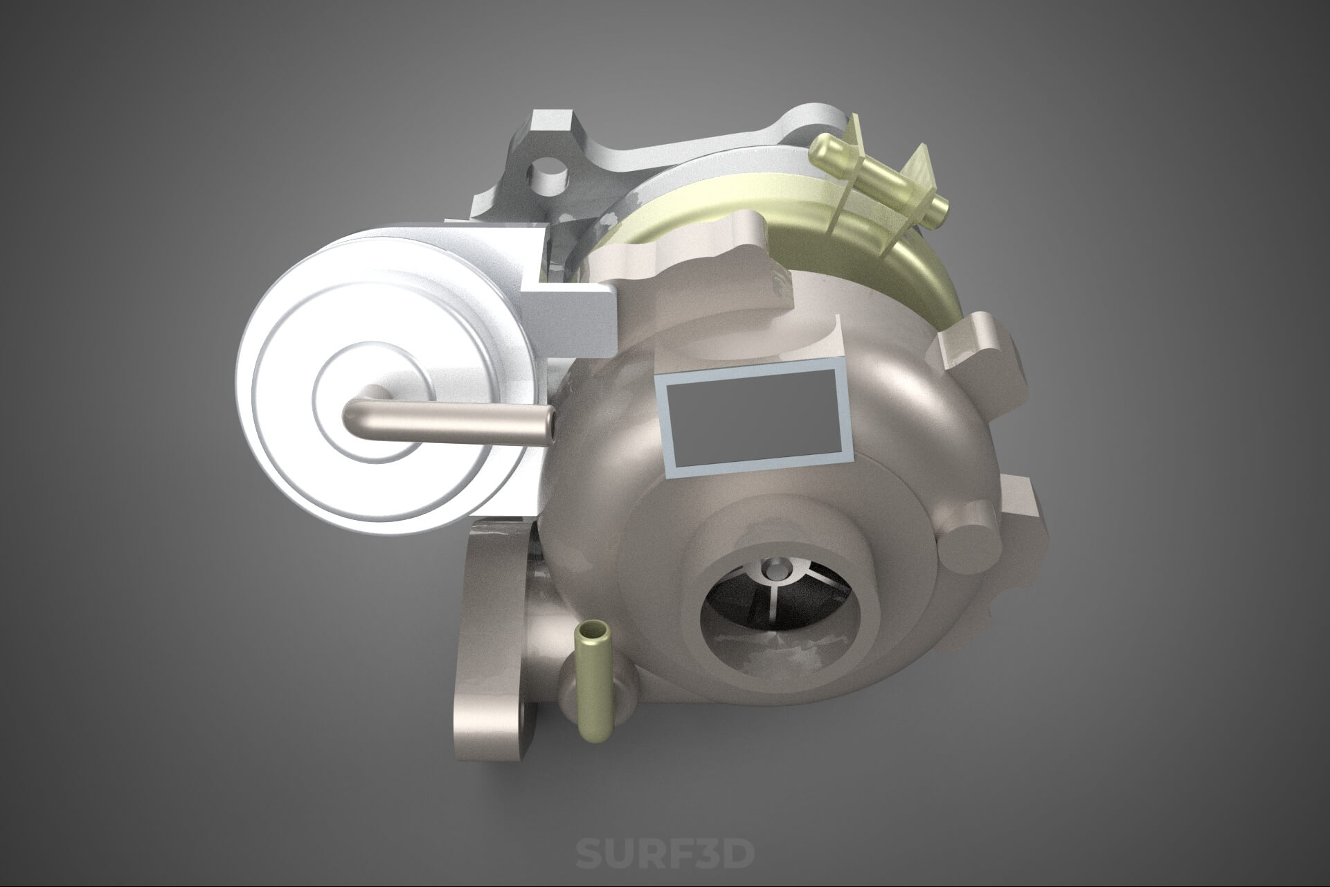 Turbo Turbocharger Blower Turbine Compressor Boost Engine HP 3D Model