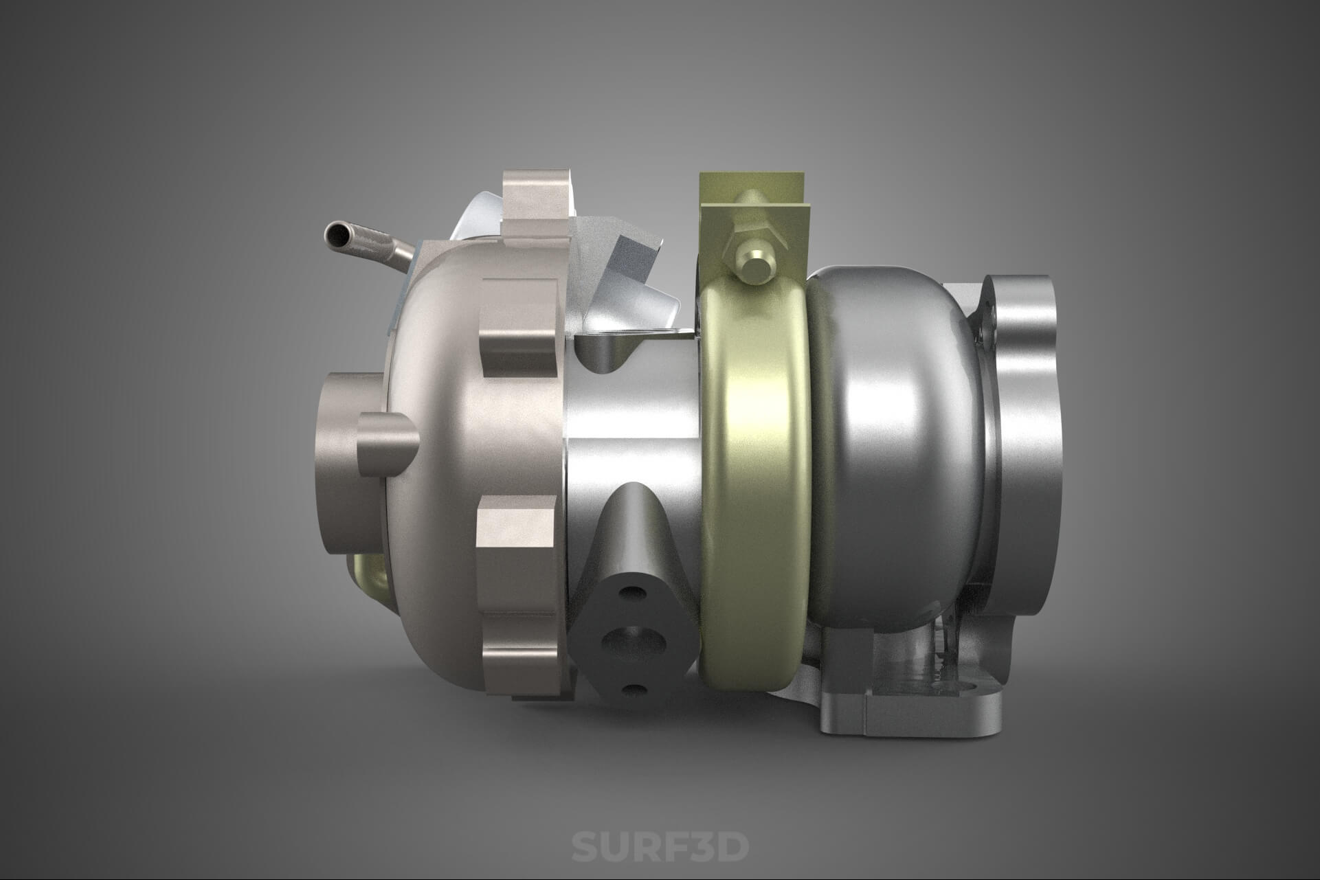 Turbo Turbocharger Blower Turbine Compressor Boost Engine HP 3D Model