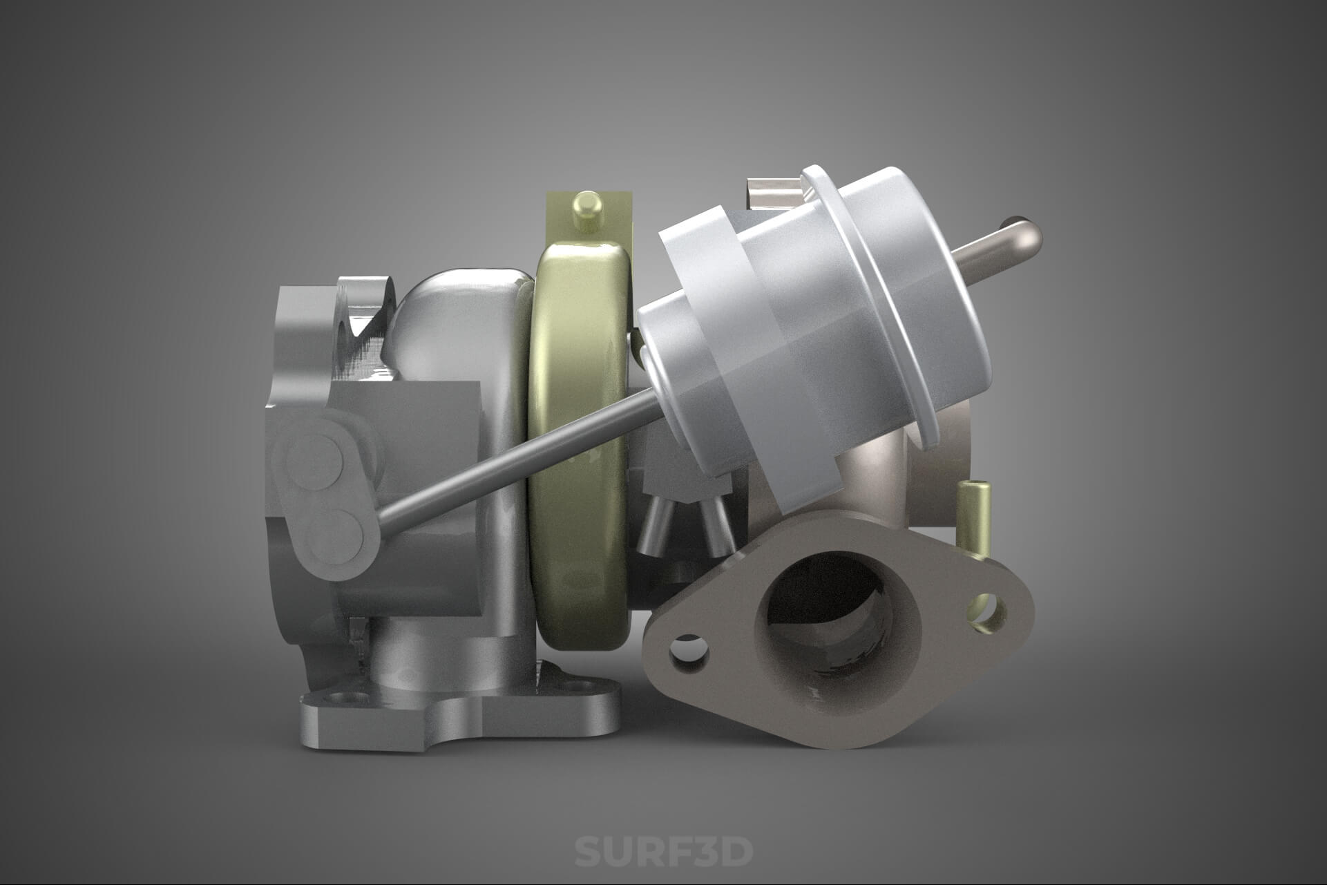 Turbo Turbocharger Blower Turbine Compressor Boost Engine HP 3D Model