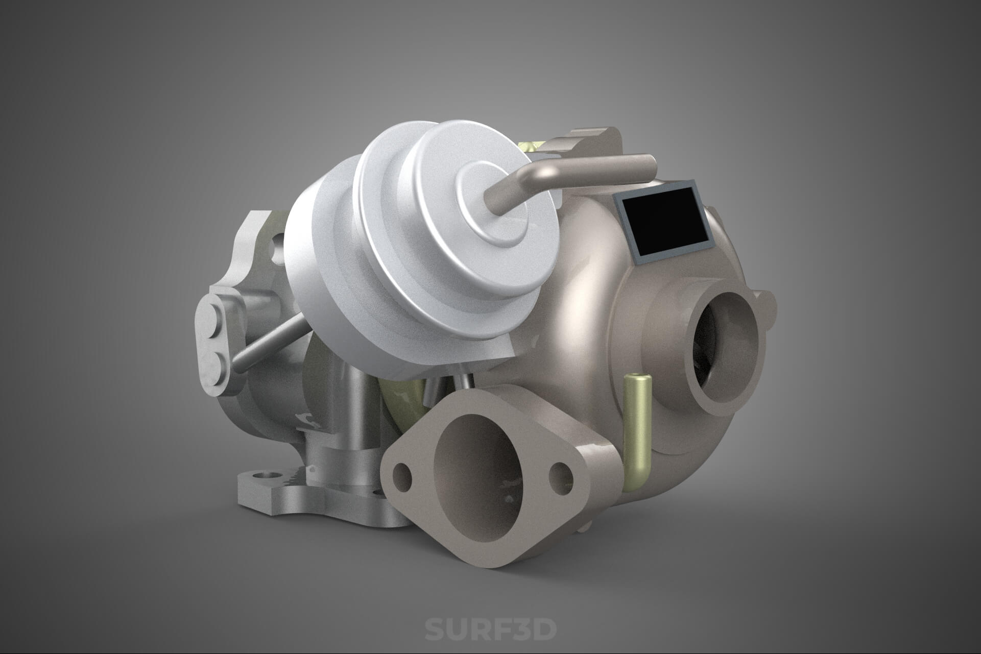 Turbo Turbocharger Blower Turbine Compressor Boost Engine HP 3D Model
