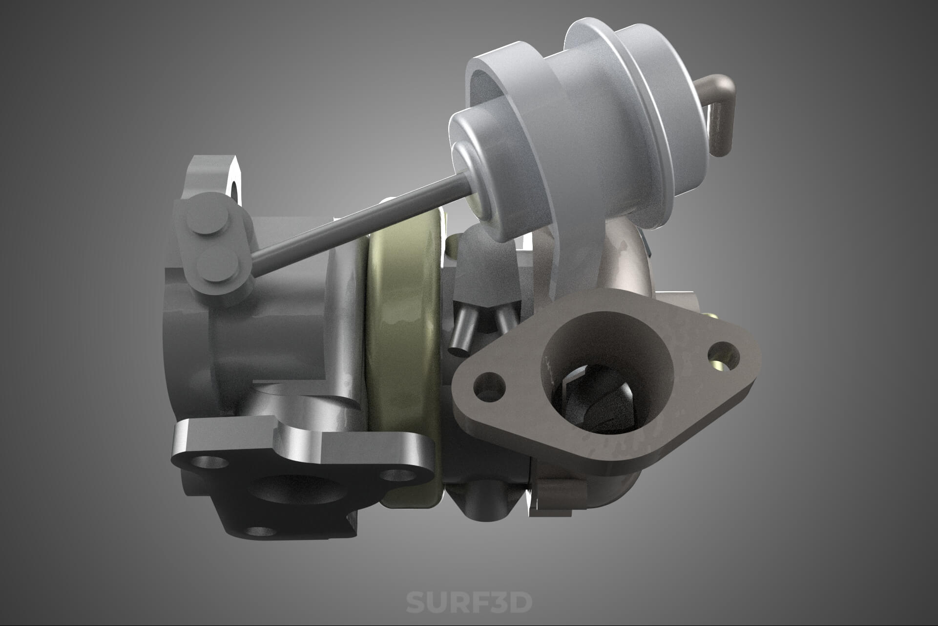 Turbo Turbocharger Blower Turbine Compressor Boost Engine HP 3D Model