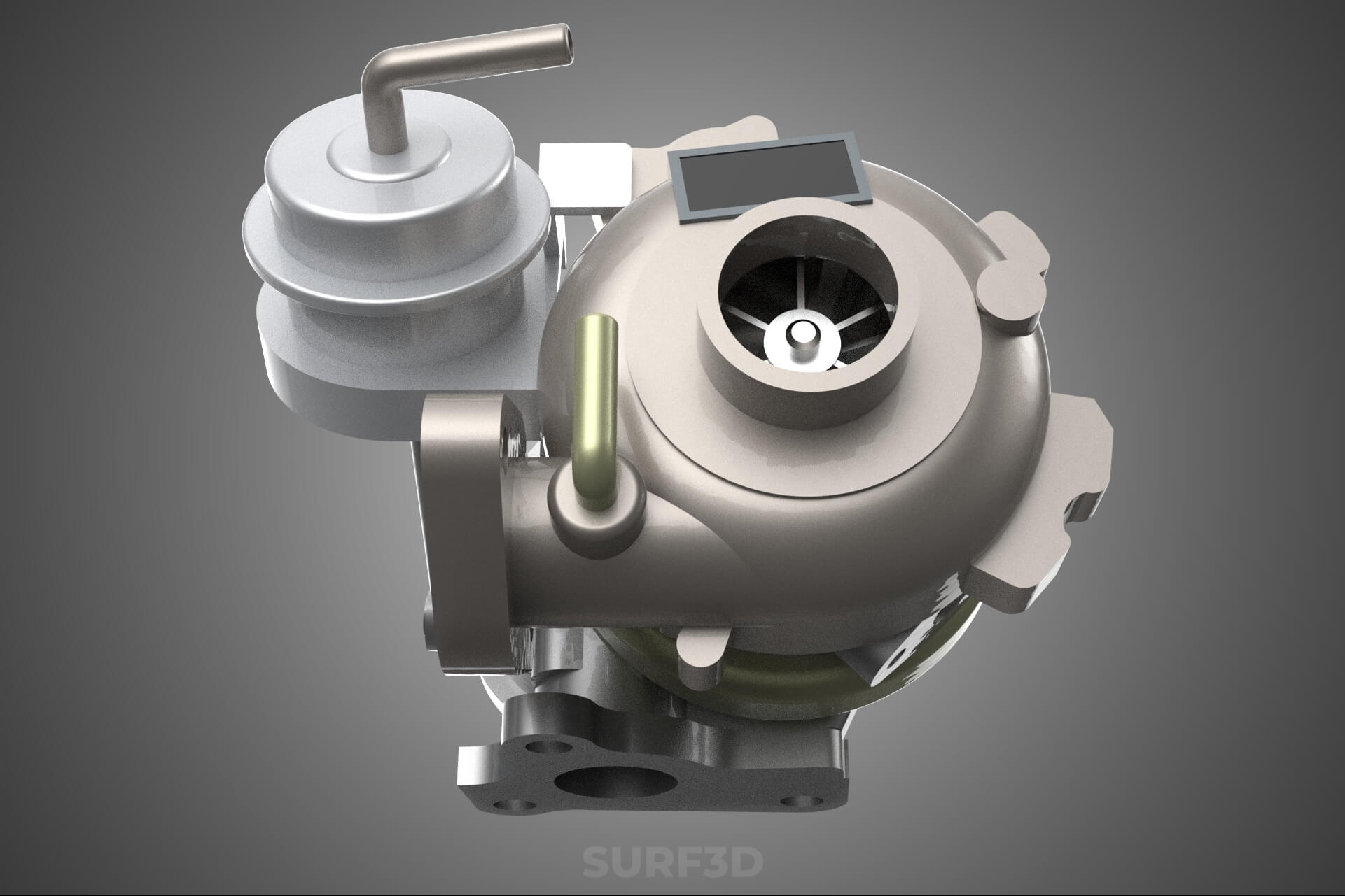 Turbo Turbocharger Blower Turbine Compressor Boost Engine HP 3D Model