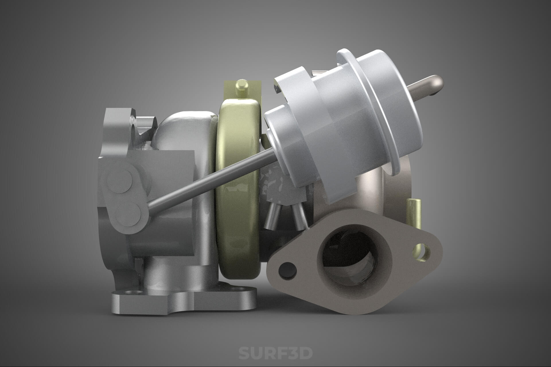 Turbo Turbocharger Blower Turbine Compressor Boost Engine HP 3D Model