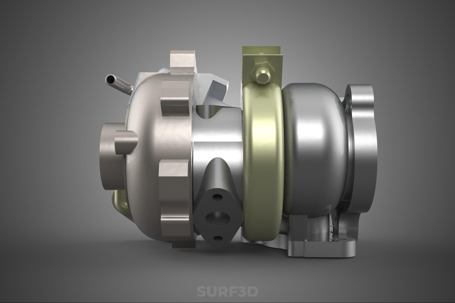 Turbo Turbocharger Blower Turbine Compressor Boost Engine HP 3D Model