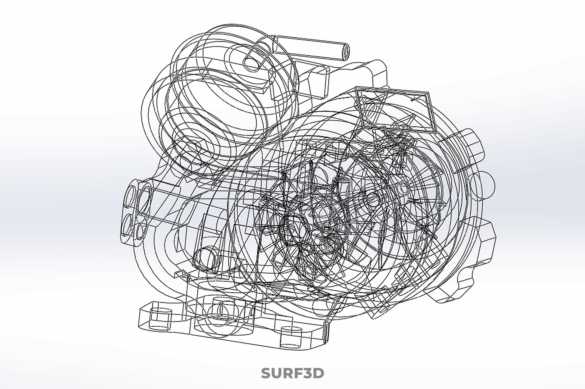 Turbo Turbocharger Blower Turbine Compressor Boost Engine HP 3D Model