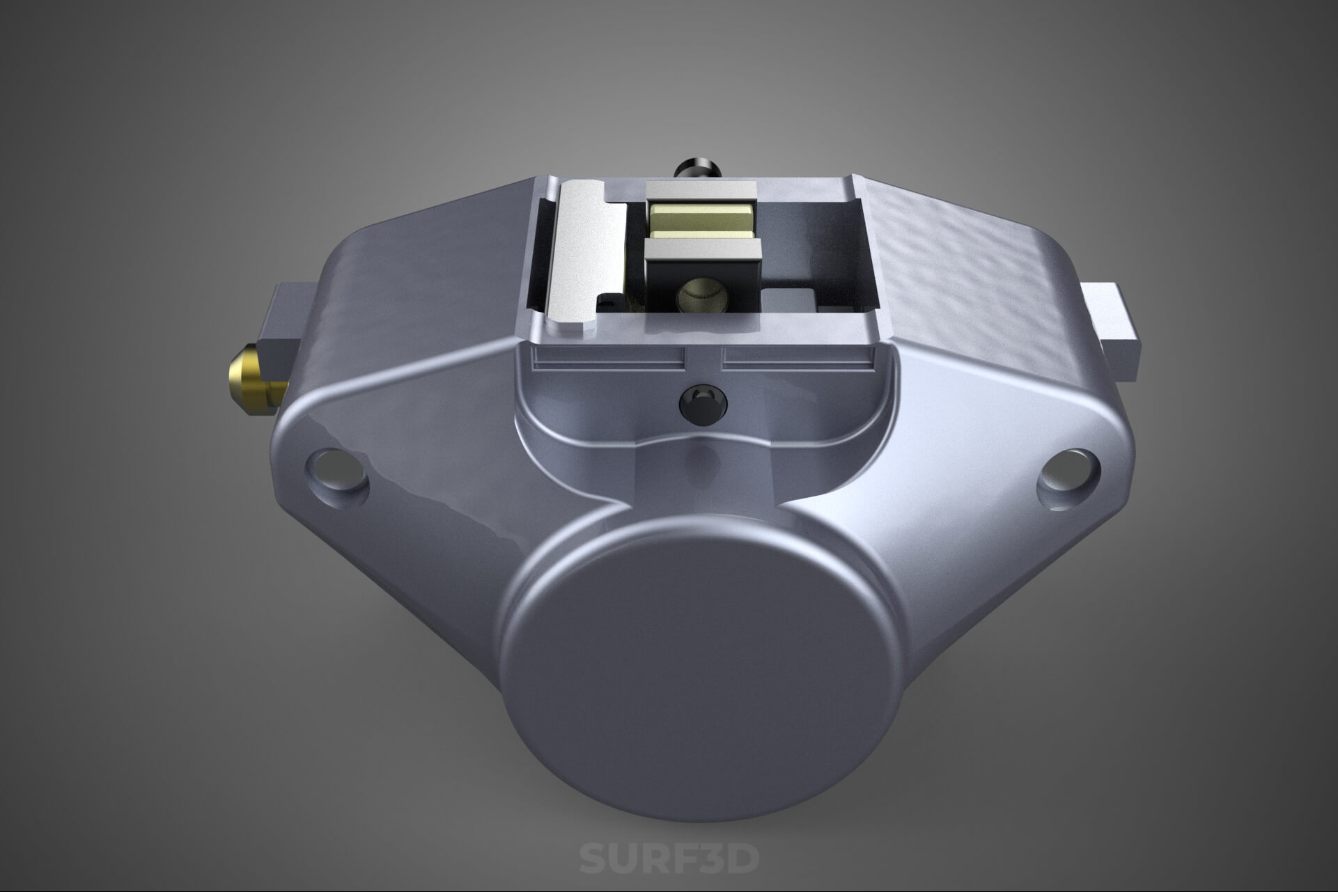 Two 2 Pot Fixed Opposed Cylinder Piston Disc Brake Caliper 3D Model