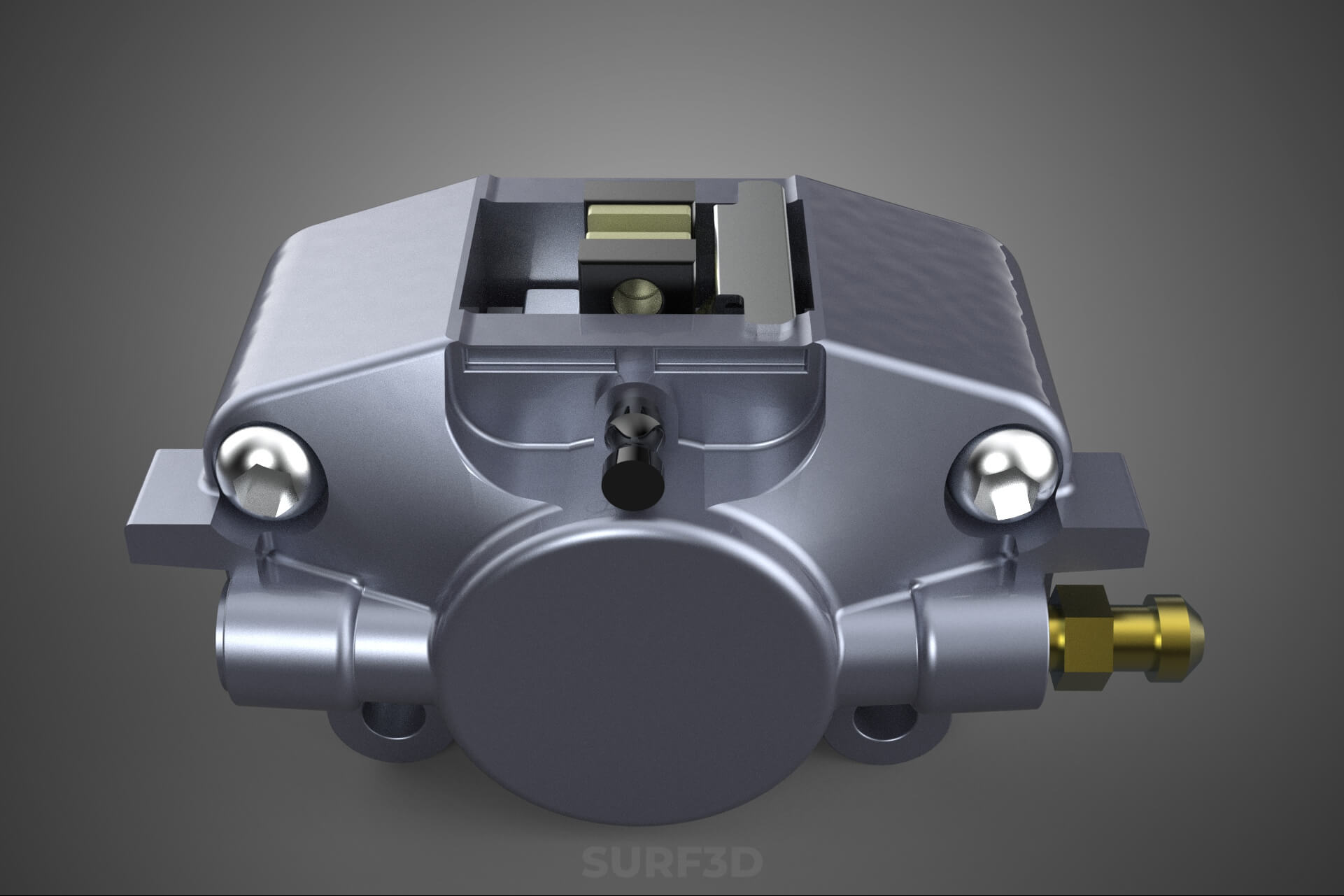 Two 2 Pot Fixed Opposed Cylinder Piston Disc Brake Caliper 3D Model
