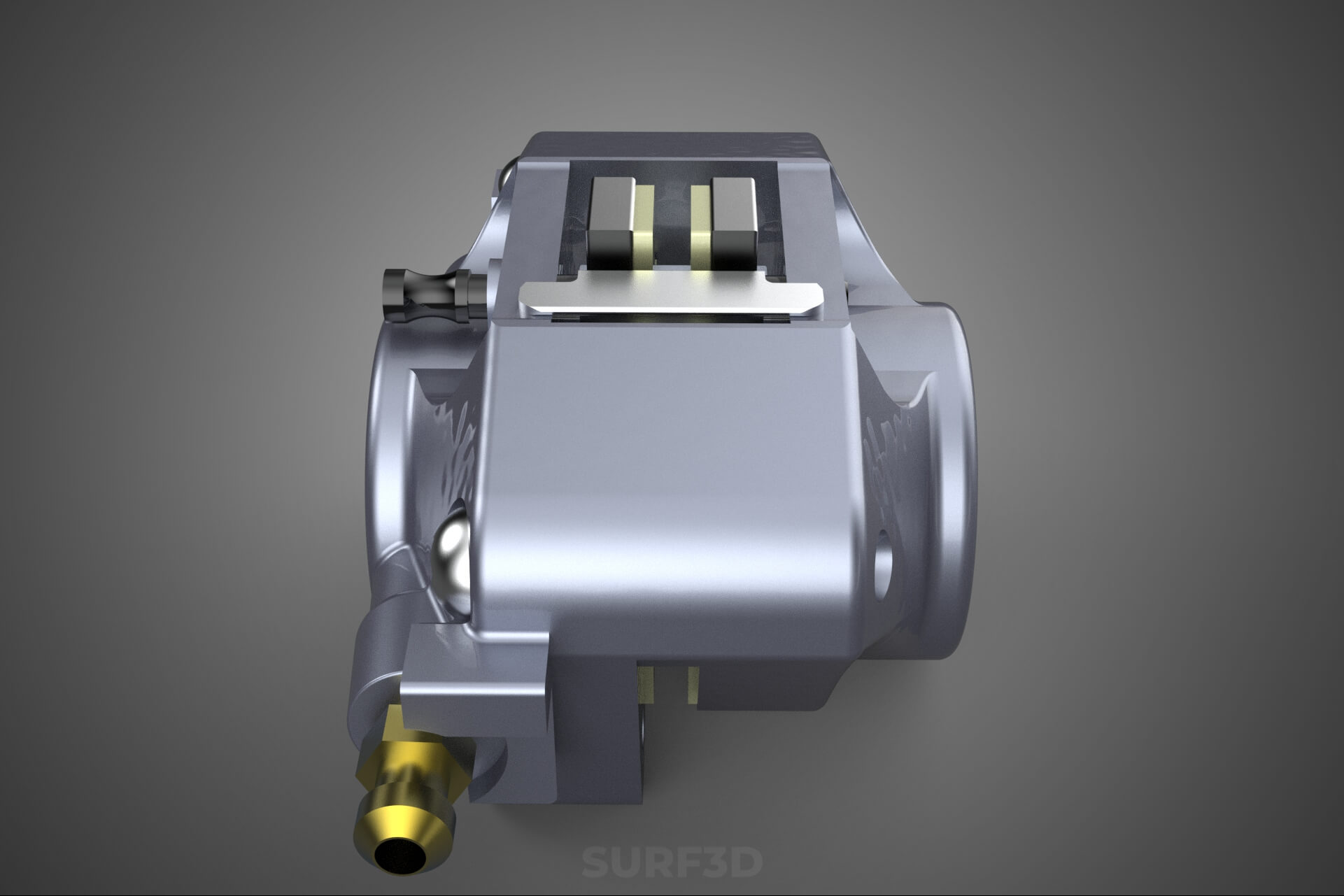 Two 2 Pot Fixed Opposed Cylinder Piston Disc Brake Caliper 3D Model