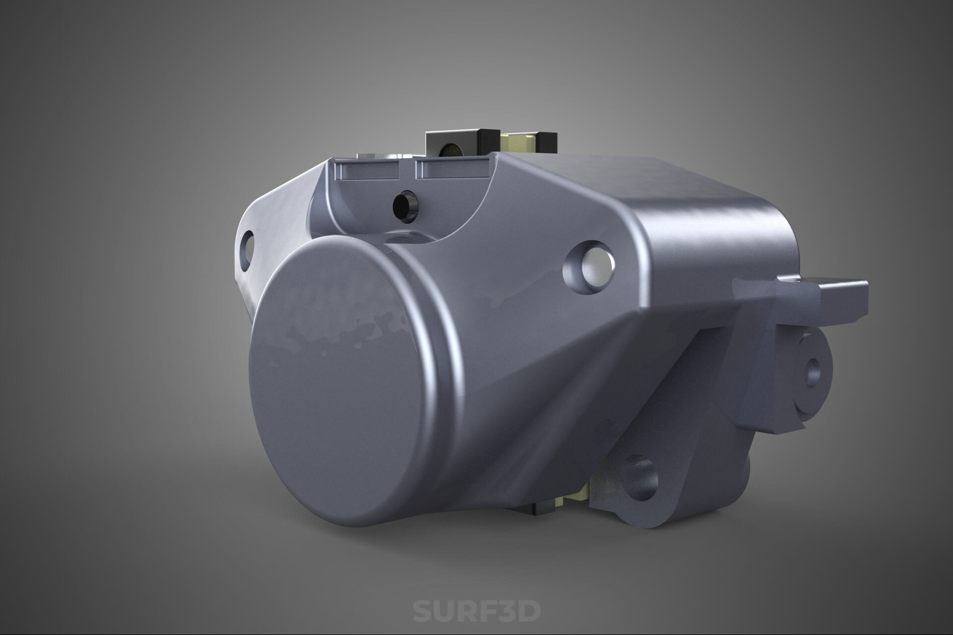 Two 2 Pot Fixed Opposed Cylinder Piston Disc Brake Caliper 3D Model