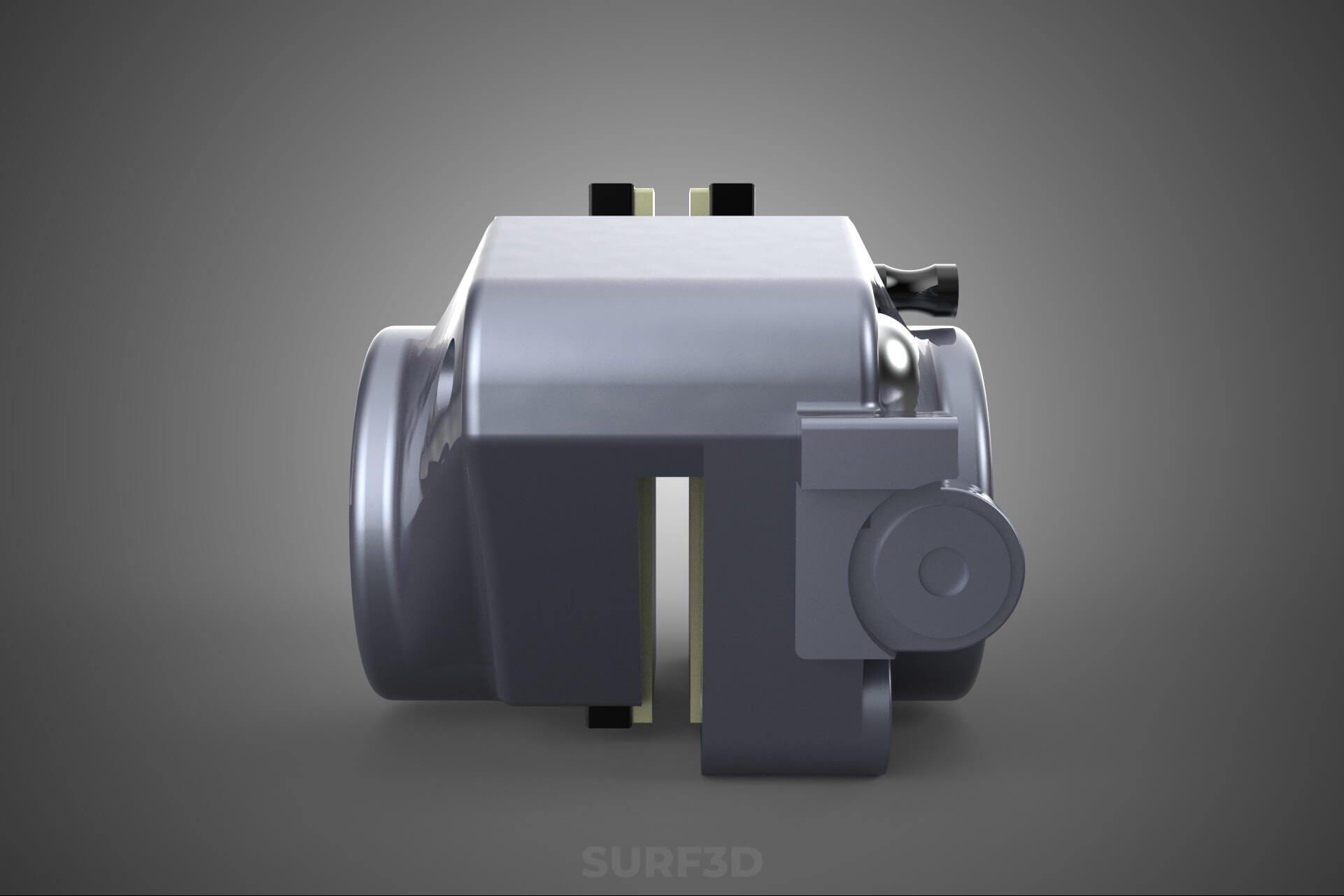 Two 2 Pot Fixed Opposed Cylinder Piston Disc Brake Caliper 3D Model