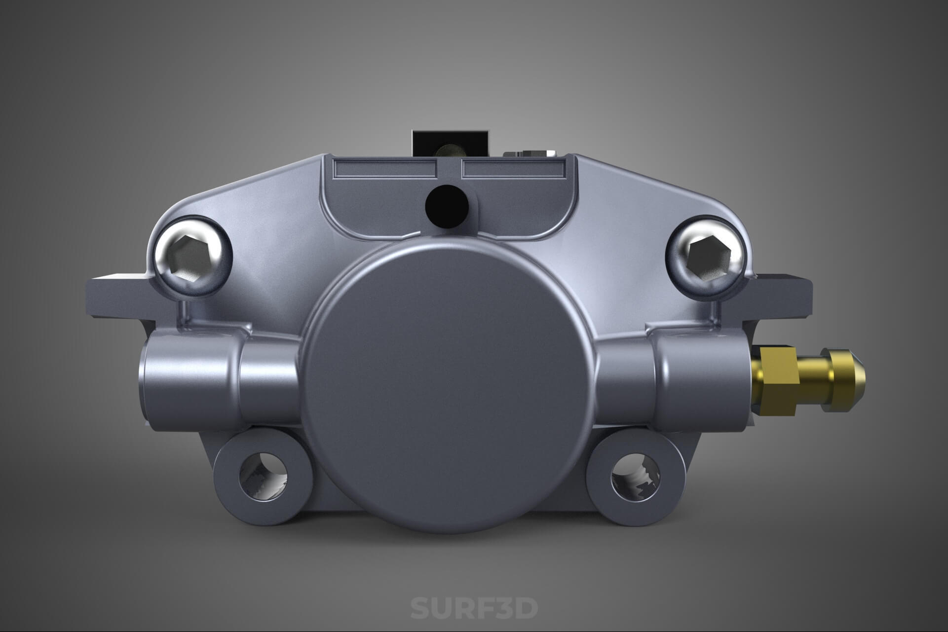 Two 2 Pot Fixed Opposed Cylinder Piston Disc Brake Caliper 3D Model