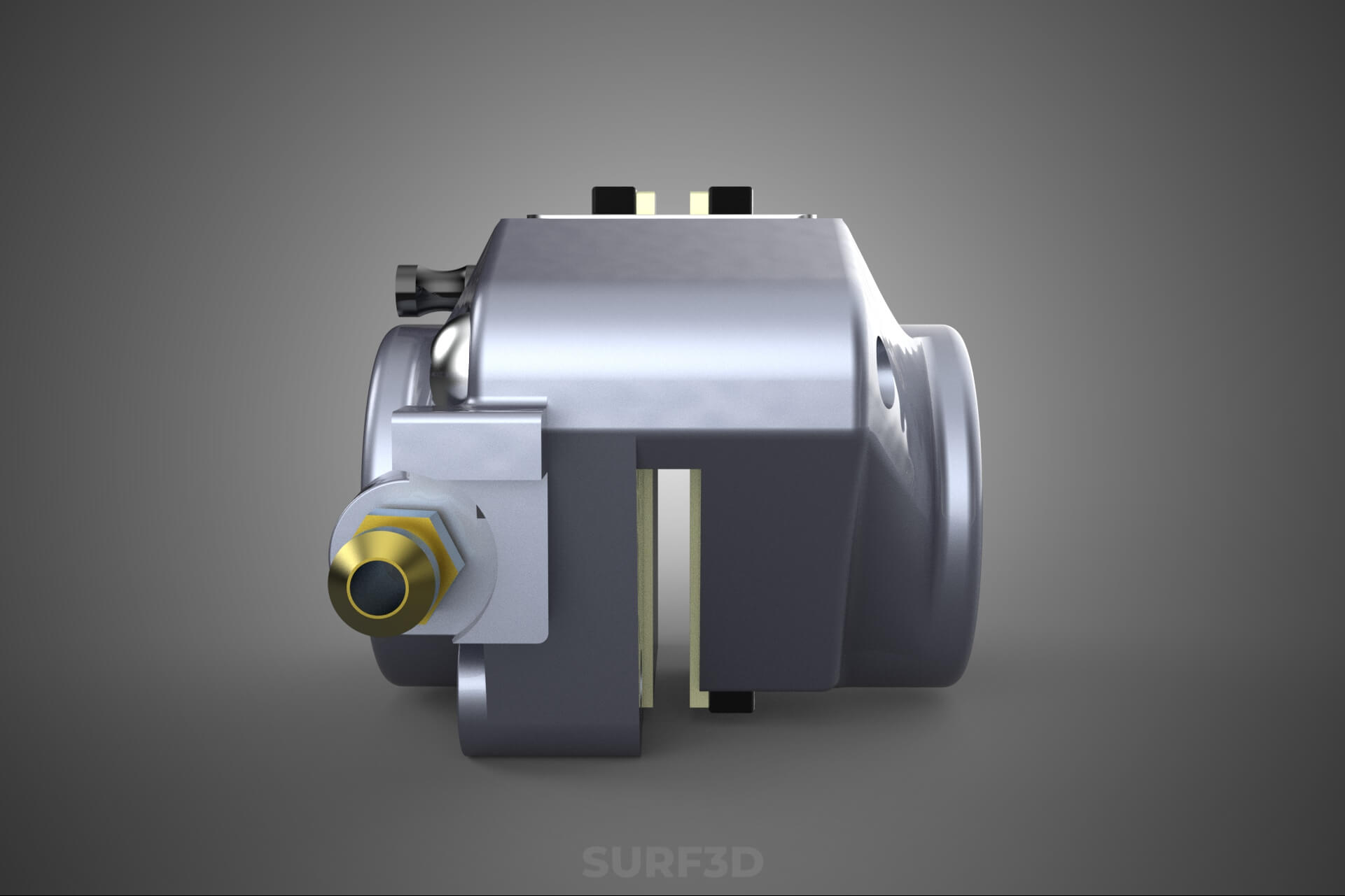 Two 2 Pot Fixed Opposed Cylinder Piston Disc Brake Caliper 3D Model