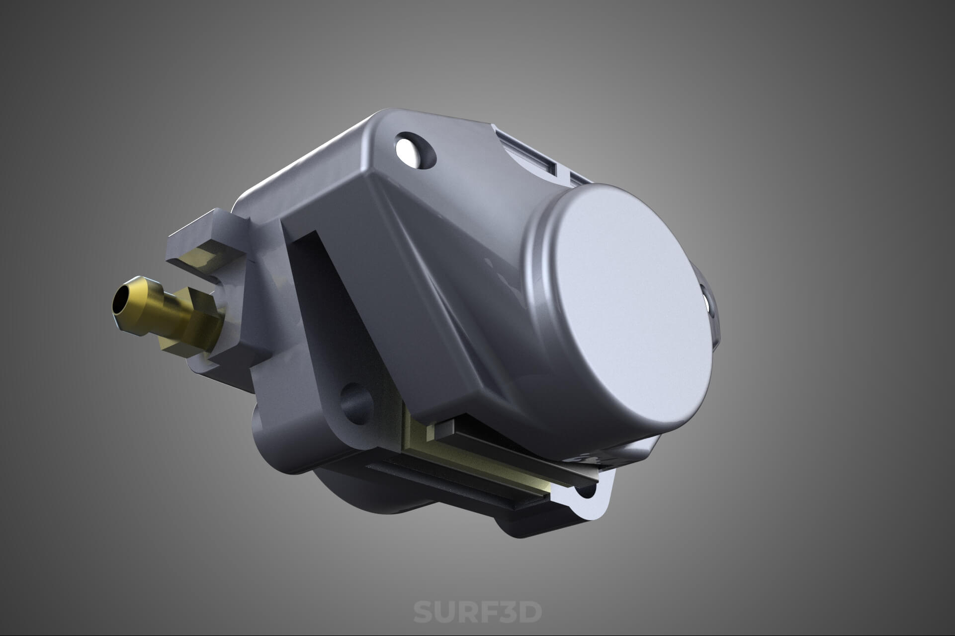 Two 2 Pot Fixed Opposed Cylinder Piston Disc Brake Caliper 3D Model