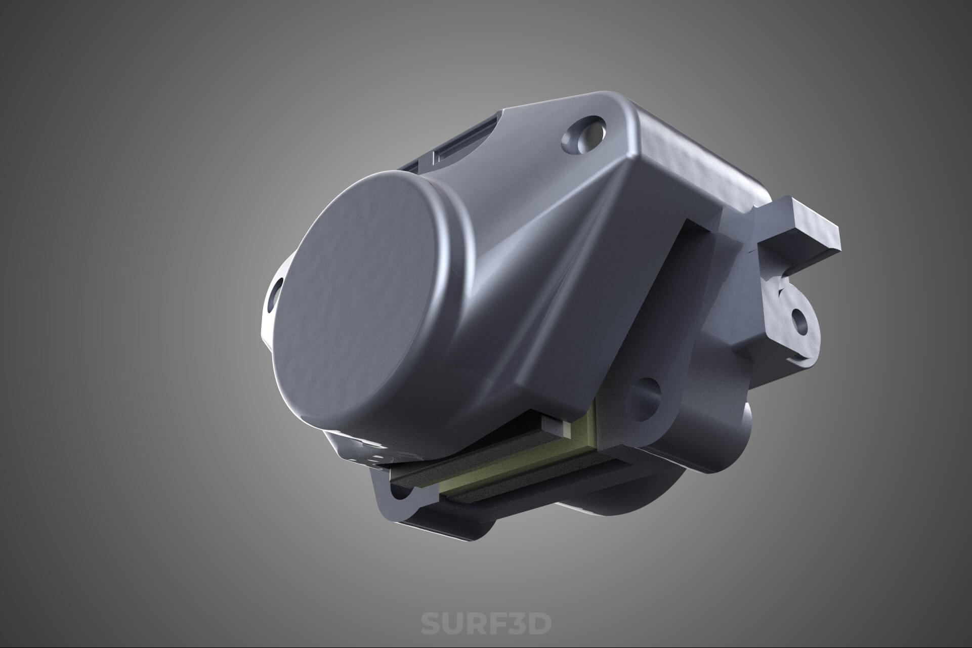 Two 2 Pot Fixed Opposed Cylinder Piston Disc Brake Caliper 3D Model