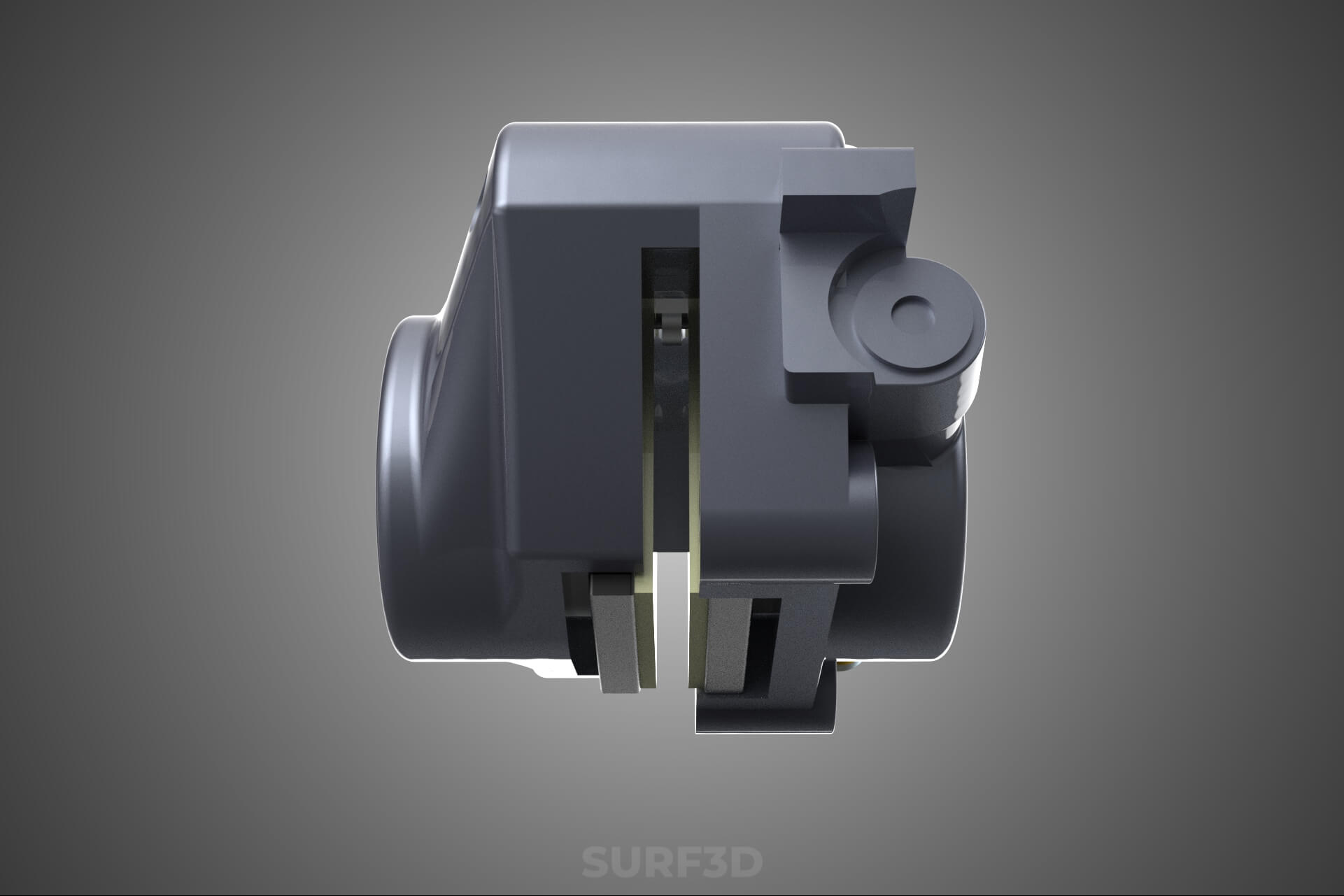 Two 2 Pot Fixed Opposed Cylinder Piston Disc Brake Caliper 3D Model