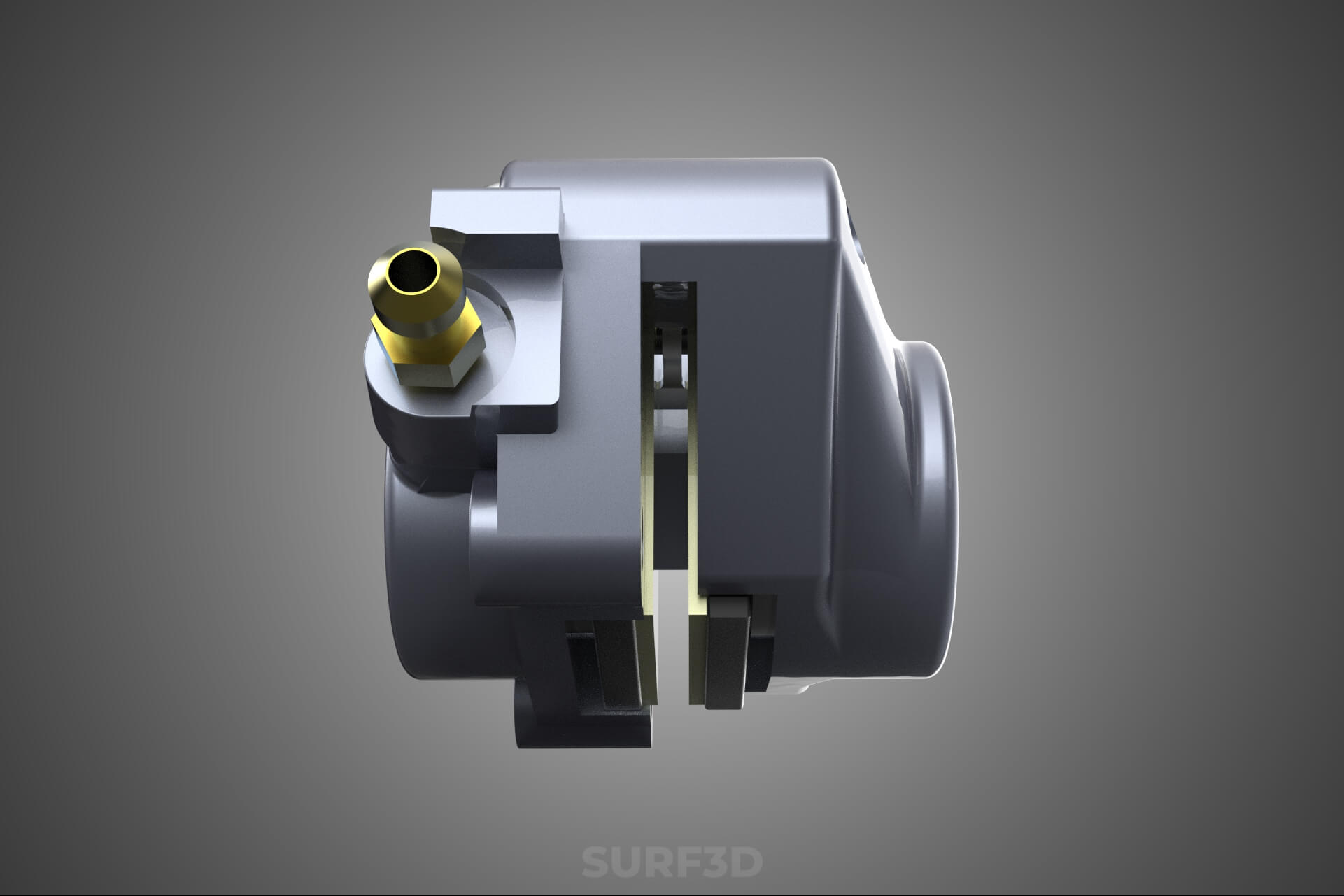 Two 2 Pot Fixed Opposed Cylinder Piston Disc Brake Caliper 3D Model