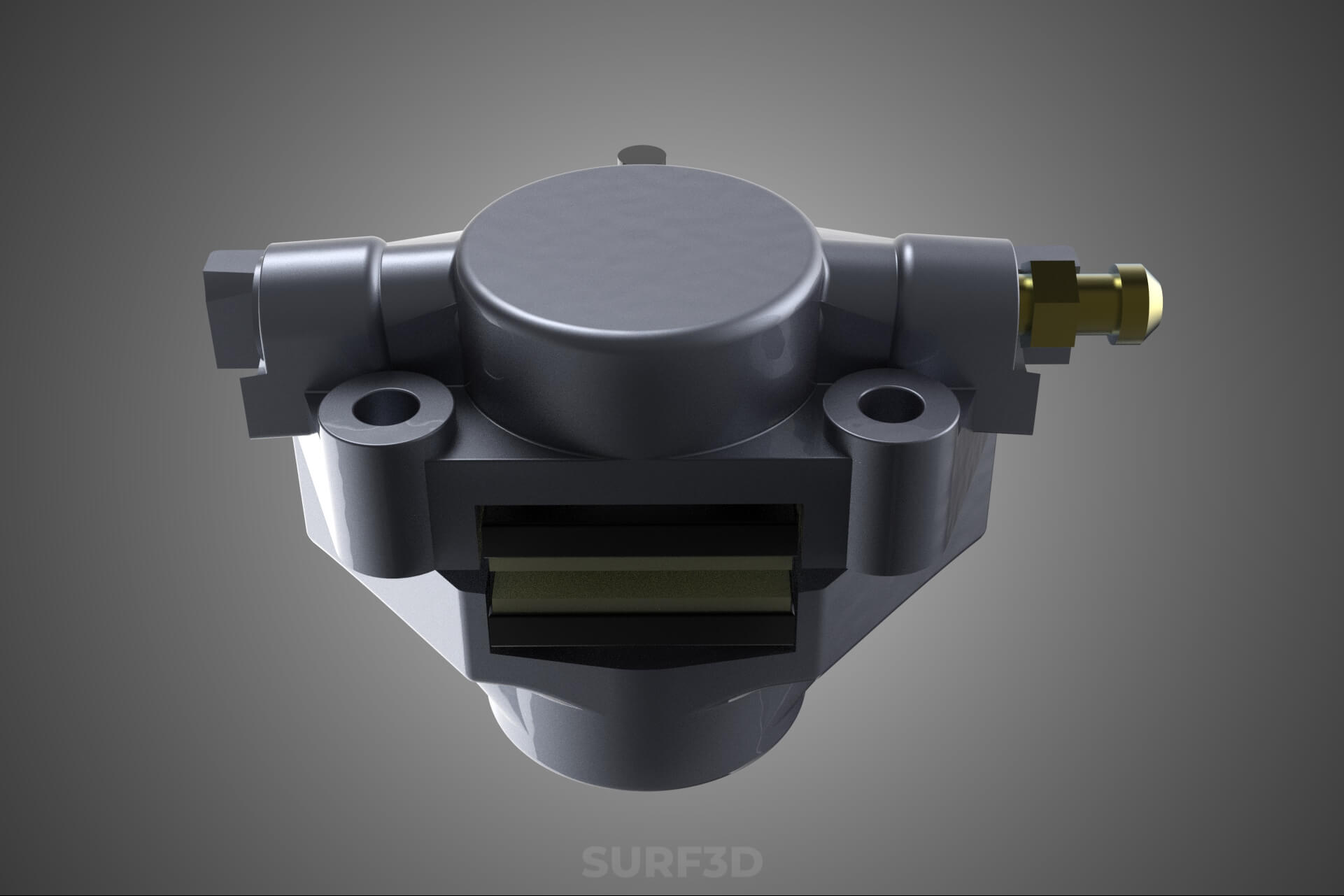 Two 2 Pot Fixed Opposed Cylinder Piston Disc Brake Caliper 3D Model