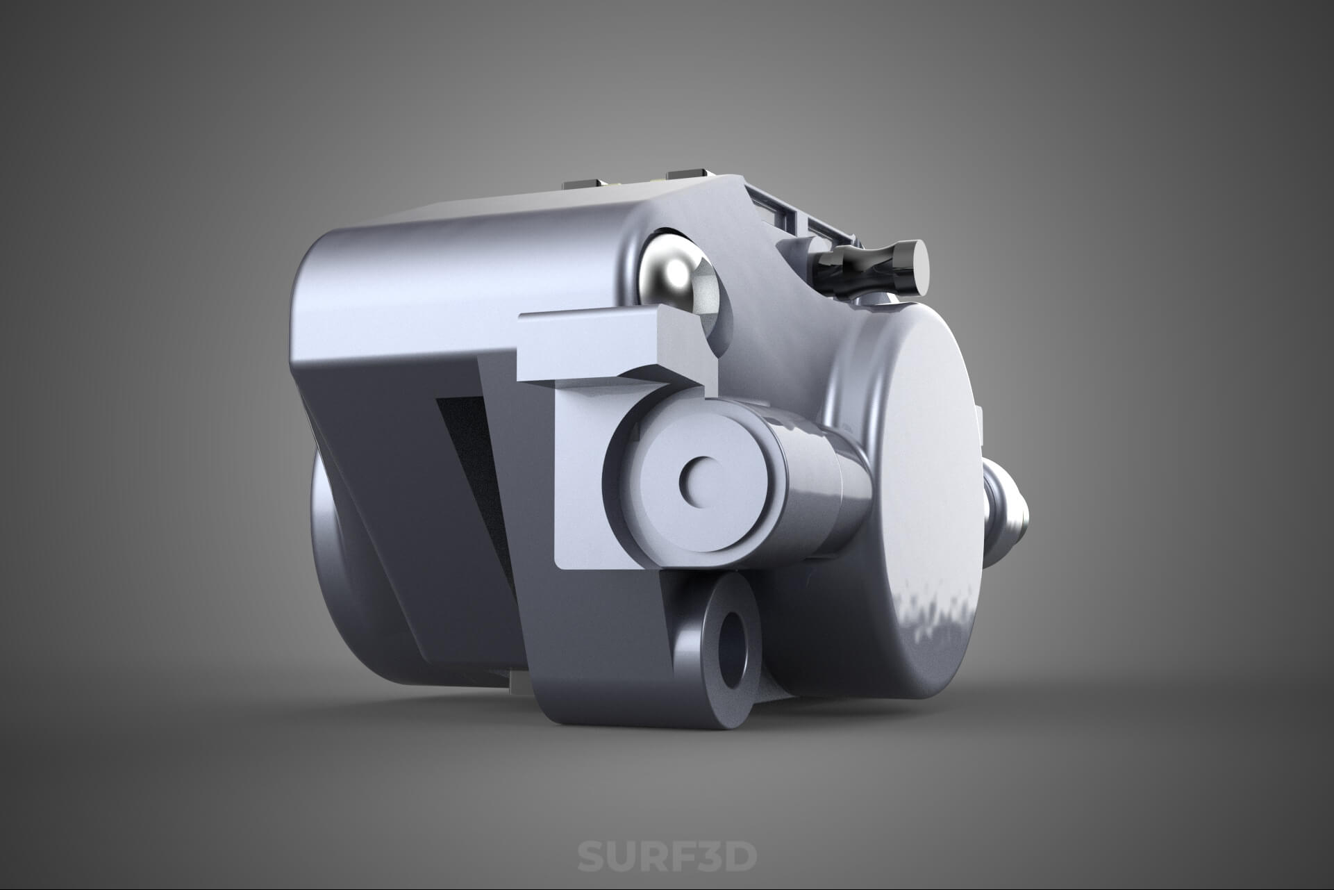 Two 2 Pot Fixed Opposed Cylinder Piston Disc Brake Caliper 3D Model