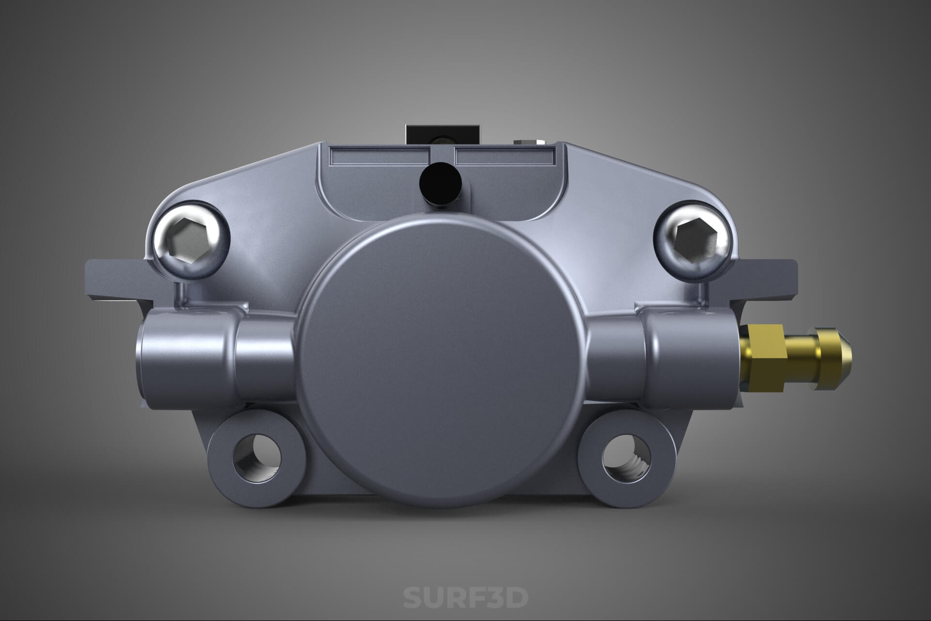 Two 2 Pot Fixed Opposed Cylinder Piston Disc Brake Caliper 3D Model