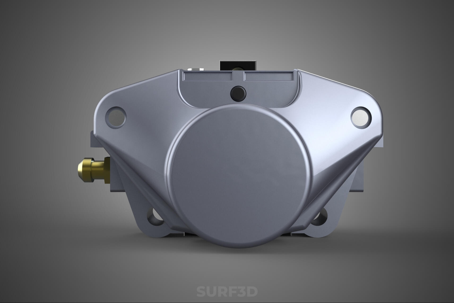 Two 2 Pot Fixed Opposed Cylinder Piston Disc Brake Caliper 3D Model
