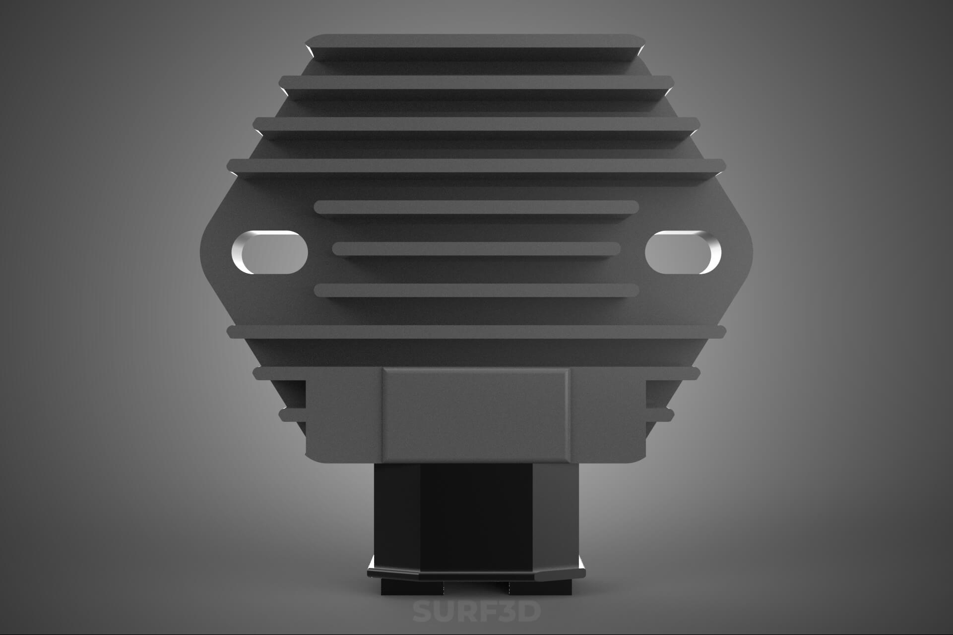 Voltage Regulator Rectifier AC DC Motorcycle Motorbike Bike 3D Model