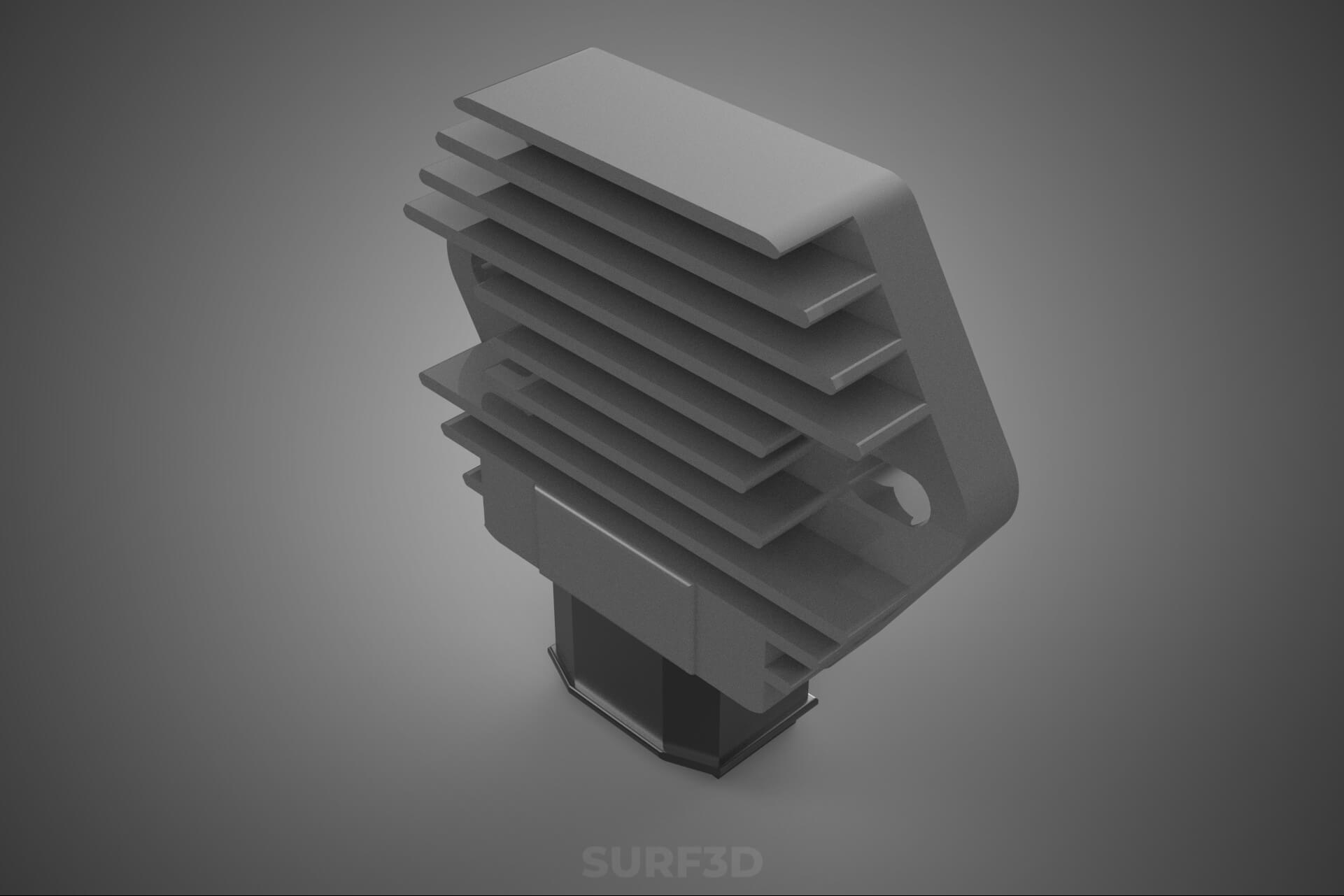 Voltage Regulator Rectifier AC DC Motorcycle Motorbike Bike 3D Model