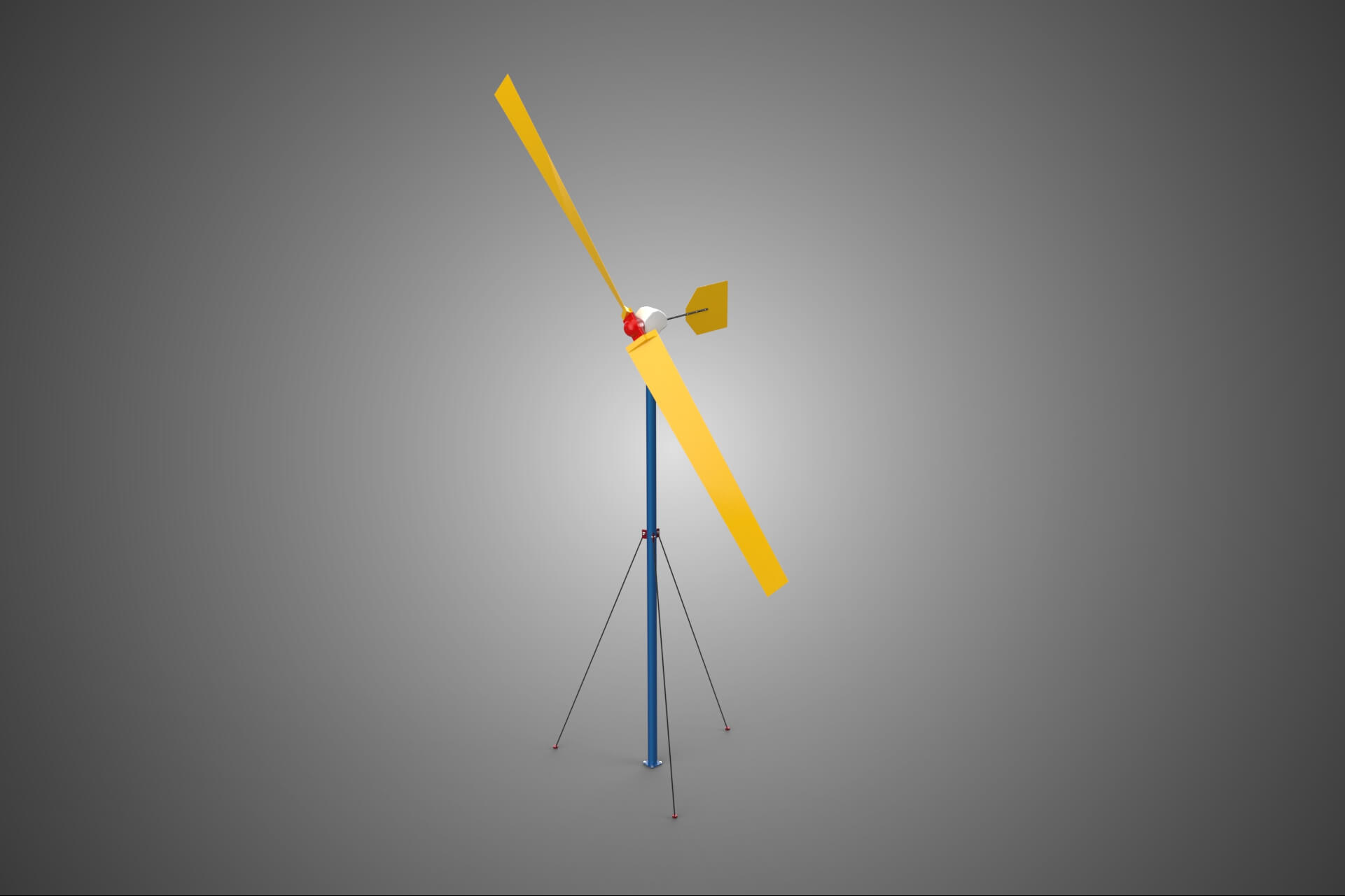 Wind Turbine Mill Generator Tower HAWT Horizontal Axis Vane 3D Model